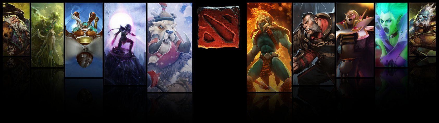 1685x474 Dota 2 Dual Screen Wallpaper By Nut NBz