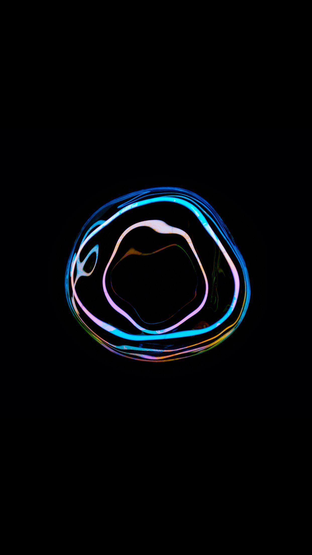 1242x2208 Bubbles Black Wallpaper for iPhone X, 6 Free Download