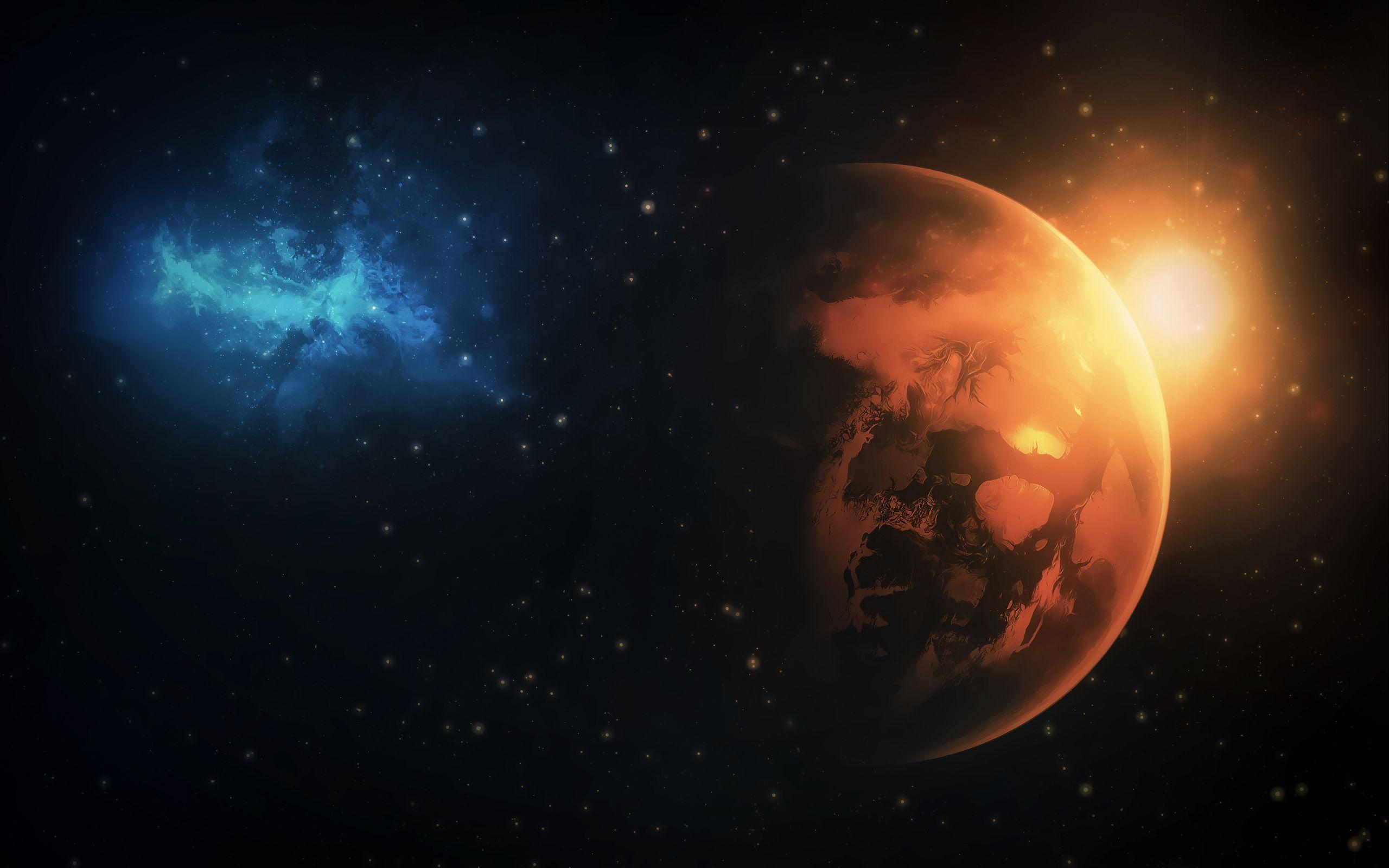 2560x1600 Planet Galaxy Wallpaper