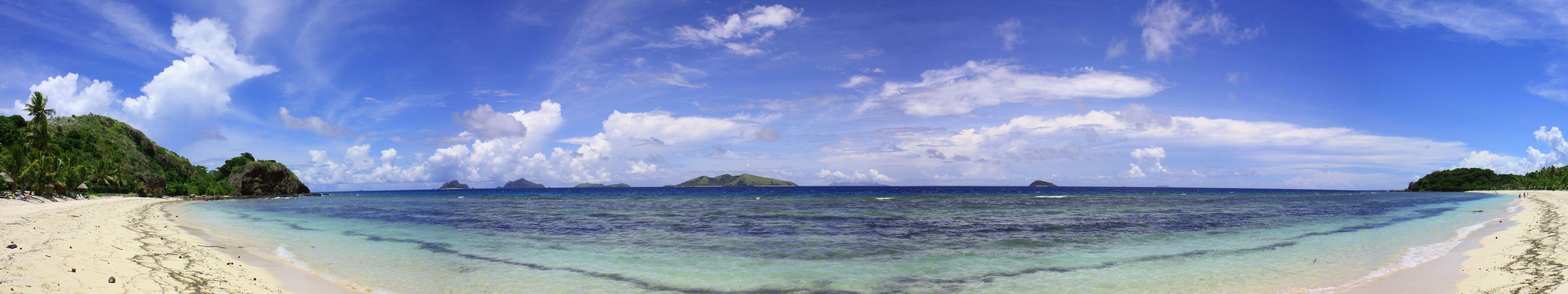 5760x1080 Download 5760x1080 Ocean islands Wallpaper