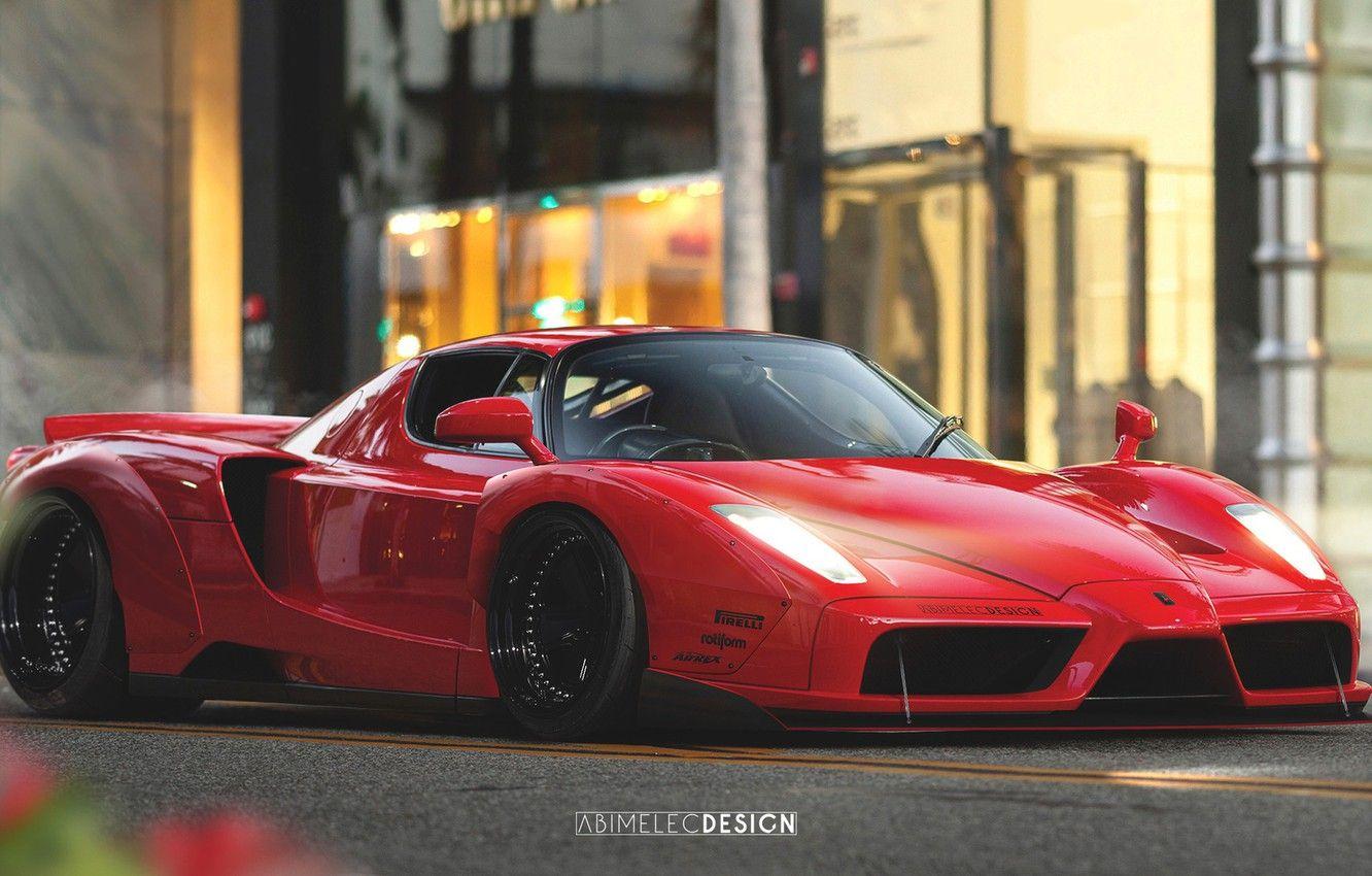 1332x850 Wallpaper Auto, Machine, Ferrari, Car, Art, Ferrari Enzo, Enzo, Supercar, Concept Art, Sports car, Transport & Vehicles, by Abimelec Arellano, Abimelec Arellano, Liberty Walk Ferrari Enzo image for desktop, section рендеринг