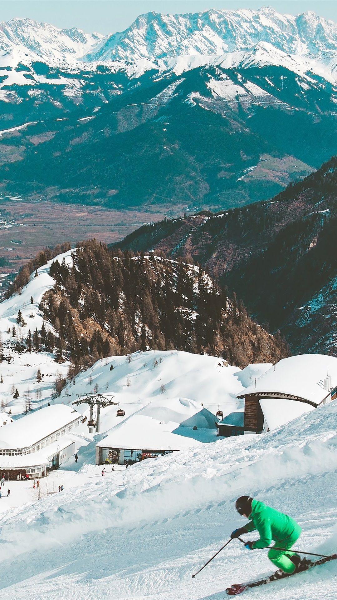 1080x1920 Ski, Snowy, Mountains, Winter 1080x1920 IPhone 8 7 6 6S Plus Wallpaper, Background, Picture, Image