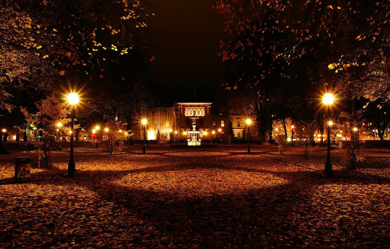 1332x850 Autumn Night Wallpaper