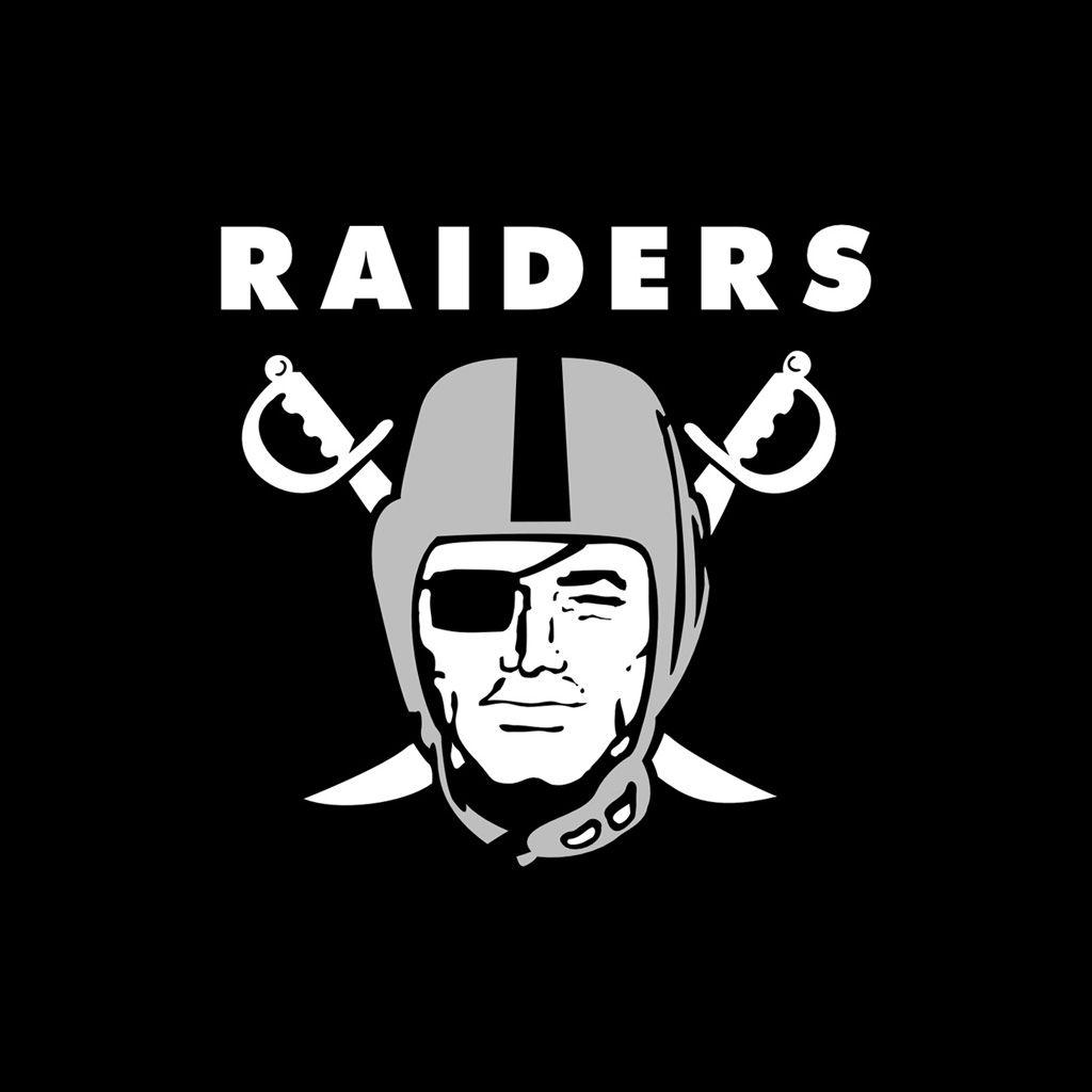 1024x1024 iPad Wallpaper with the Oakland Raiders Team Logos