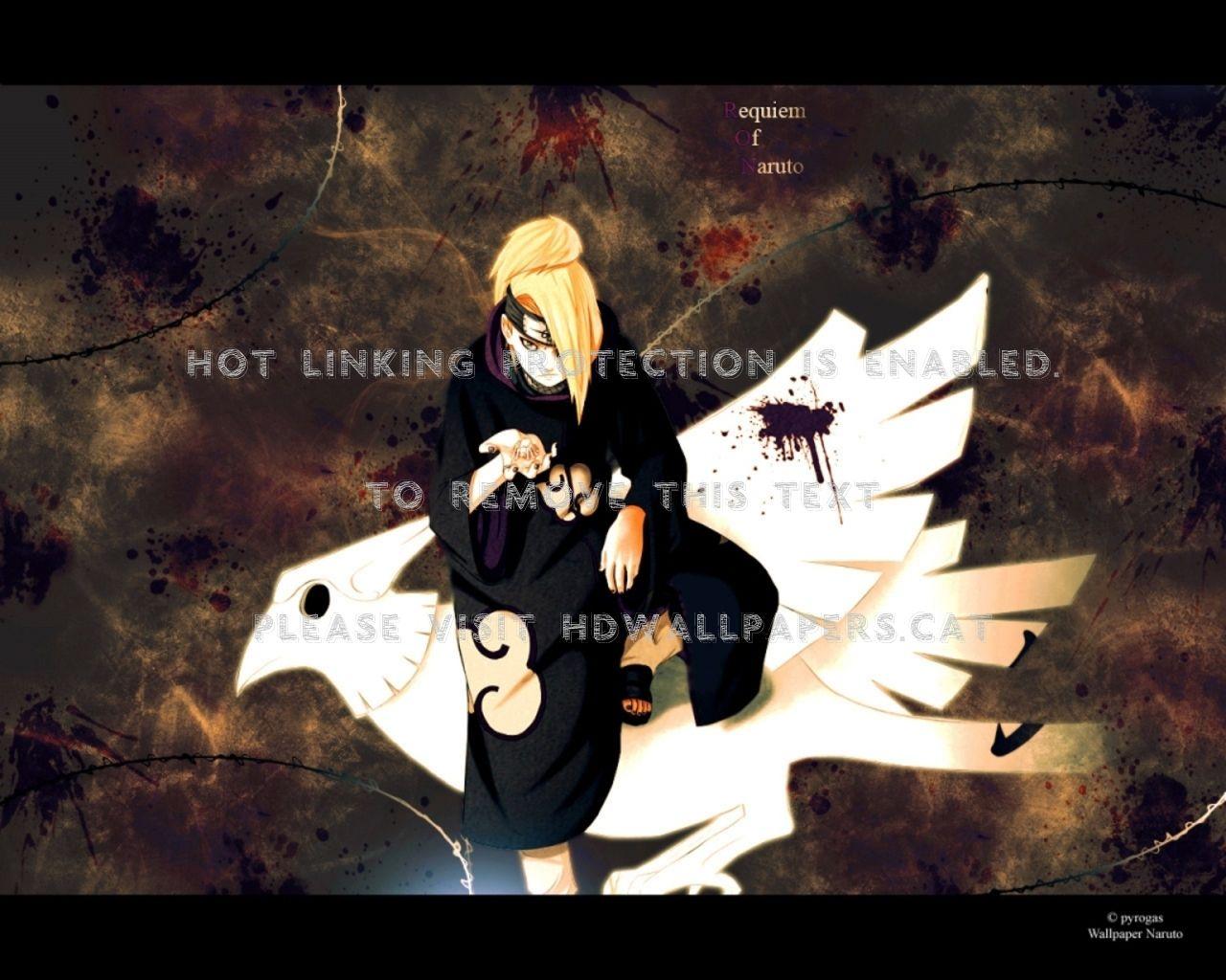 1280x1024 deidara on clay bird naruto akatsuki anime