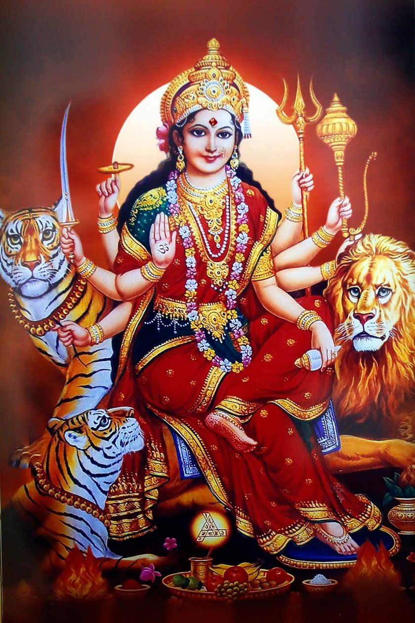 840x1260 Shiva Hindu Temple. Picture of Hindu Goddess Durga