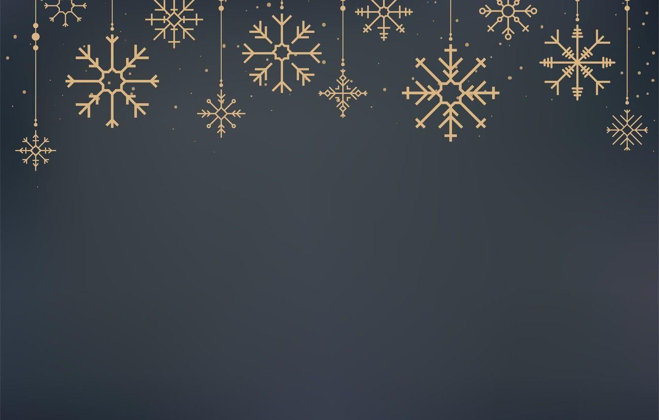 1332x850 Wallpaper winter, snowflakes, background, gold, New Year, Christmas, golden, gold, black, Christmas, winter, background, New Year, snowflakes image for desktop, section текстуры
