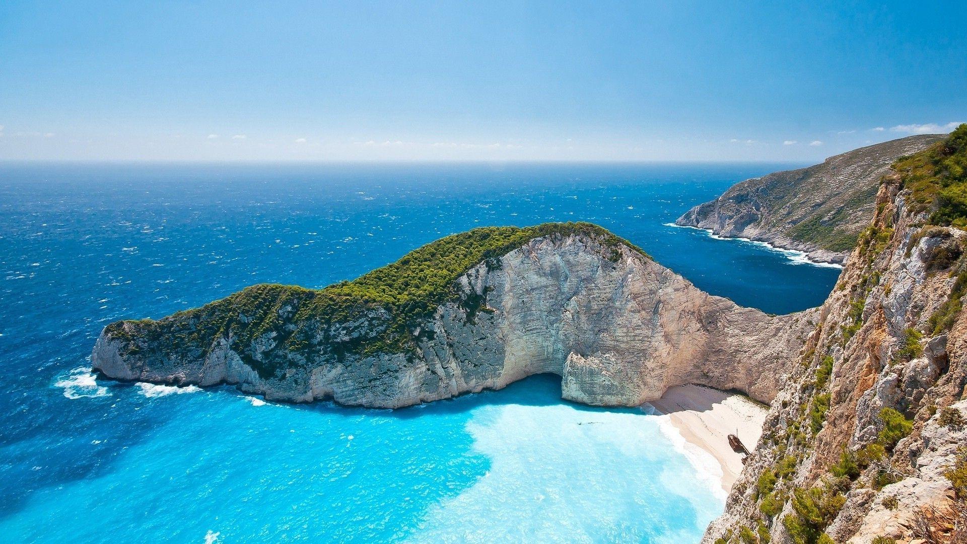 1920x1080 landscape, Greece, Zakynthos, Navagio Beach Wallpaper HD / Desktop and Mobile Background