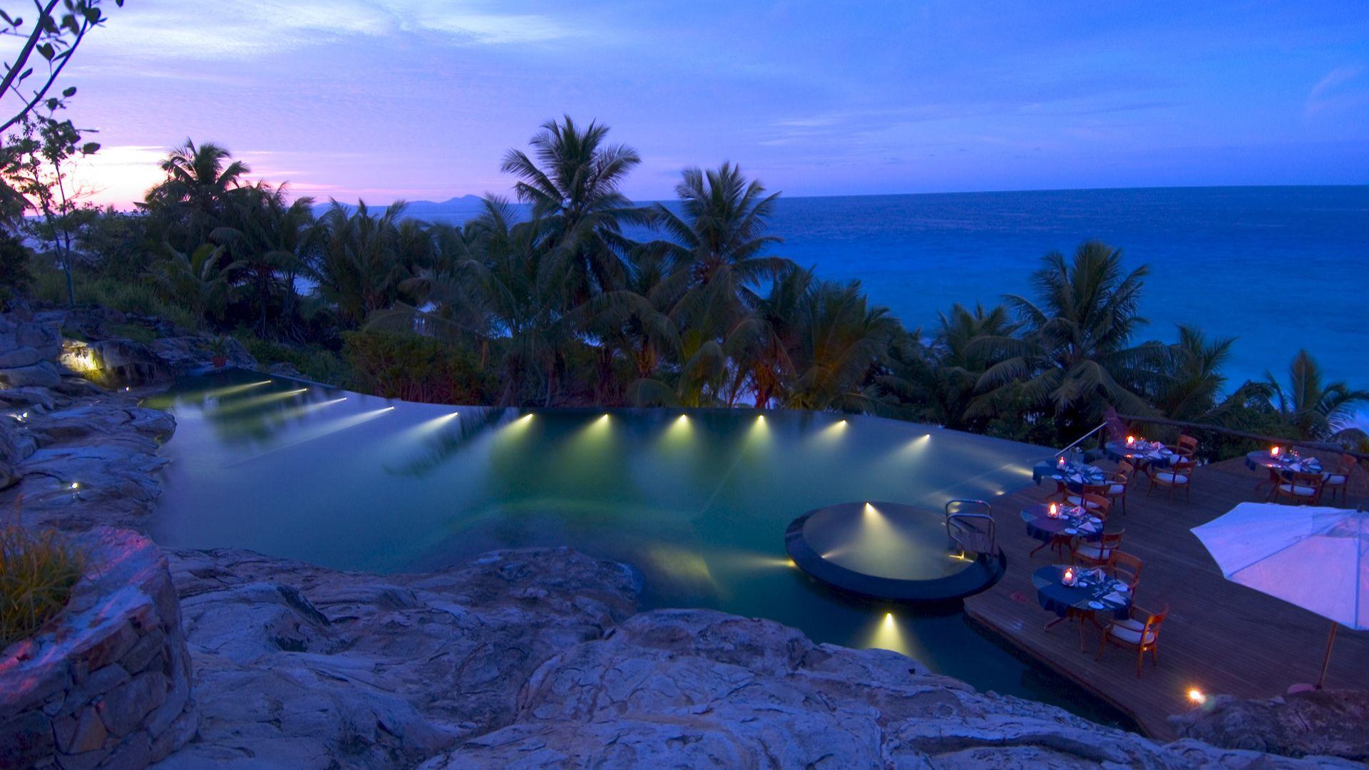 1920x1080 Download Wallpaper Pool in Frégate Island Private hotel (Seychelles) (1920x1080). The Wallpaper, photo