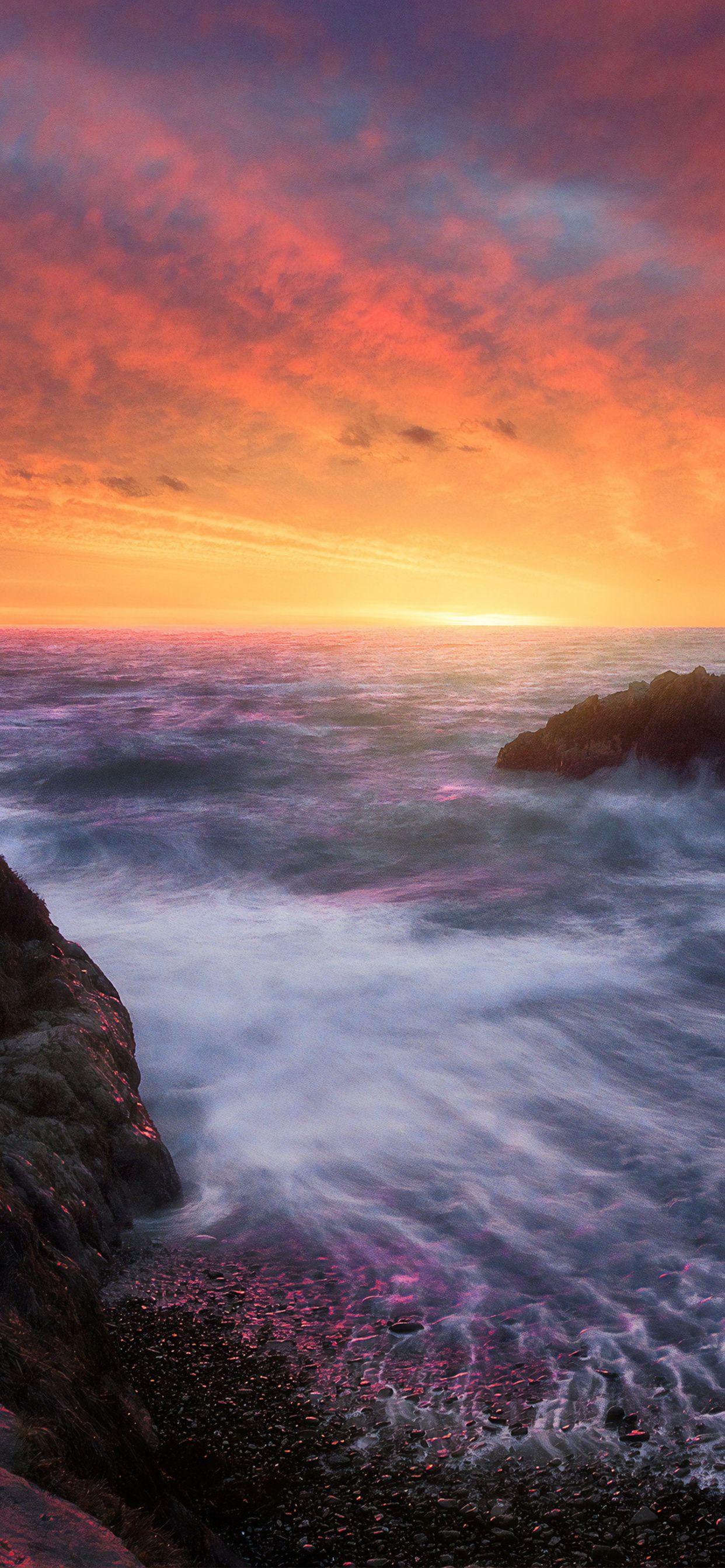 1242x2688 Sunrise Along The Coast Of Maine iPhone XS MAX HD 4k Wallpaper, Image, Background, Photo and Picture