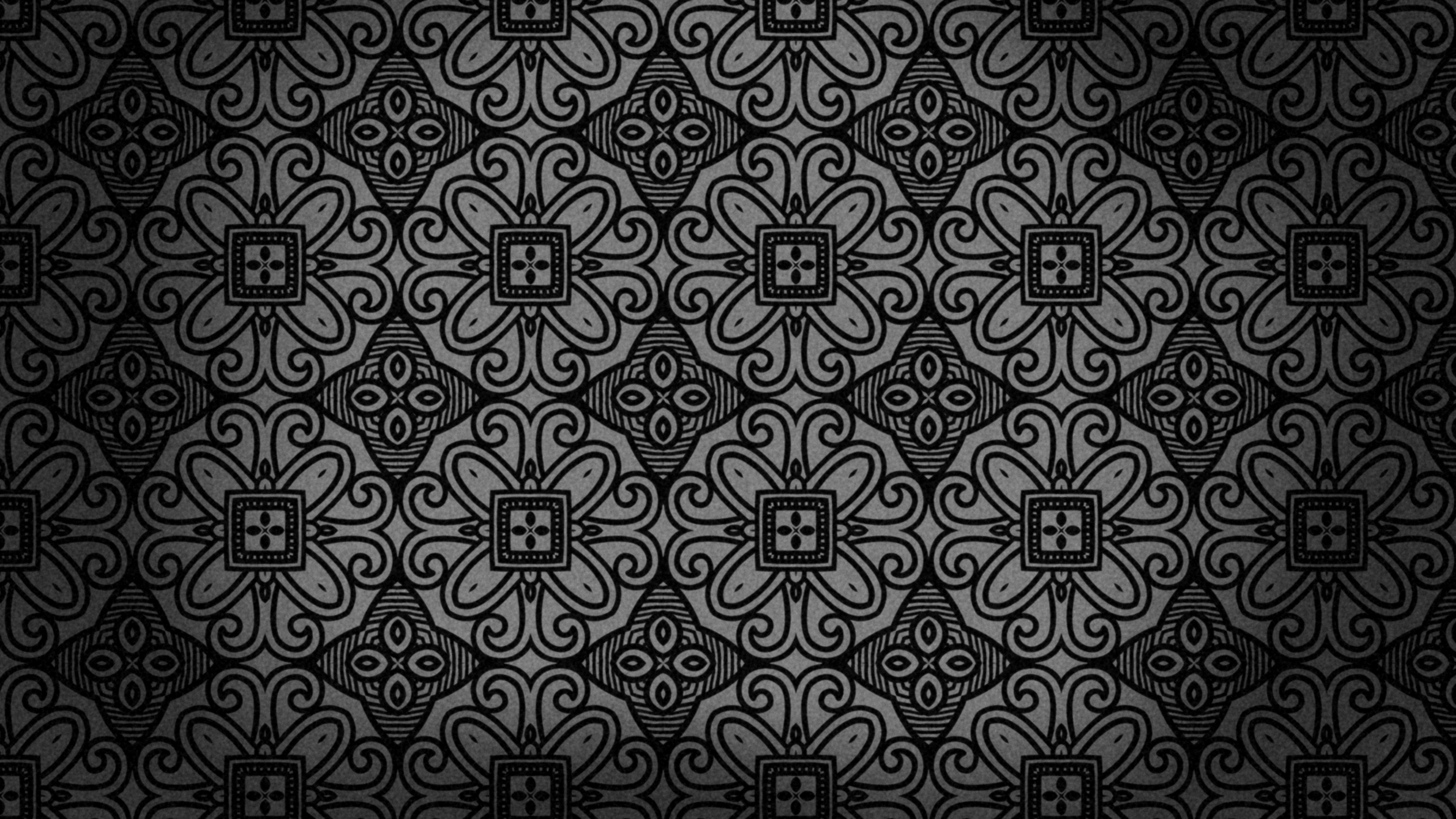 8000x4500 Free Black Vintage Seamless Floral Background Pattern