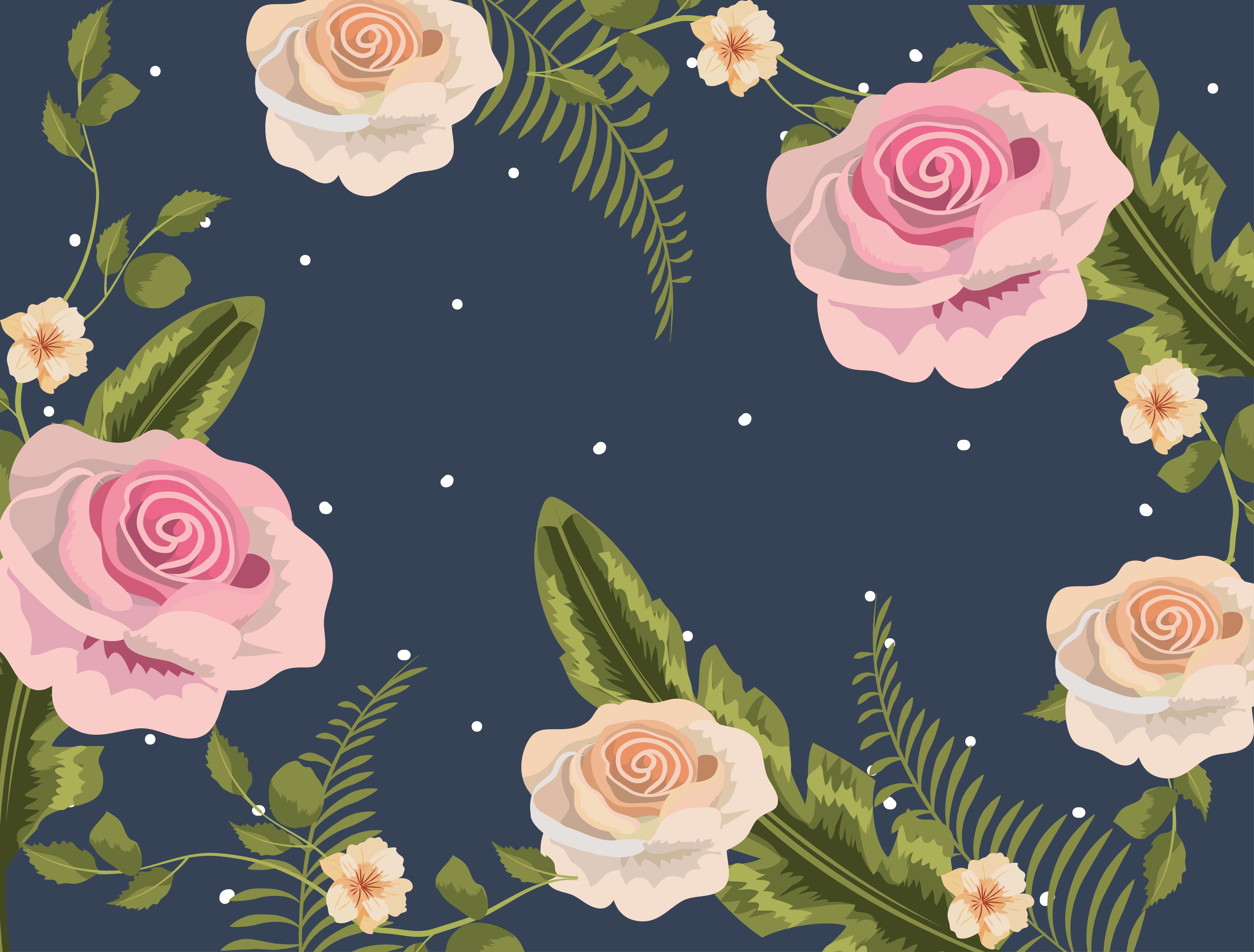 6496x4931 Vintage floral background Free Vectors, Clipart Graphics & Vector Art