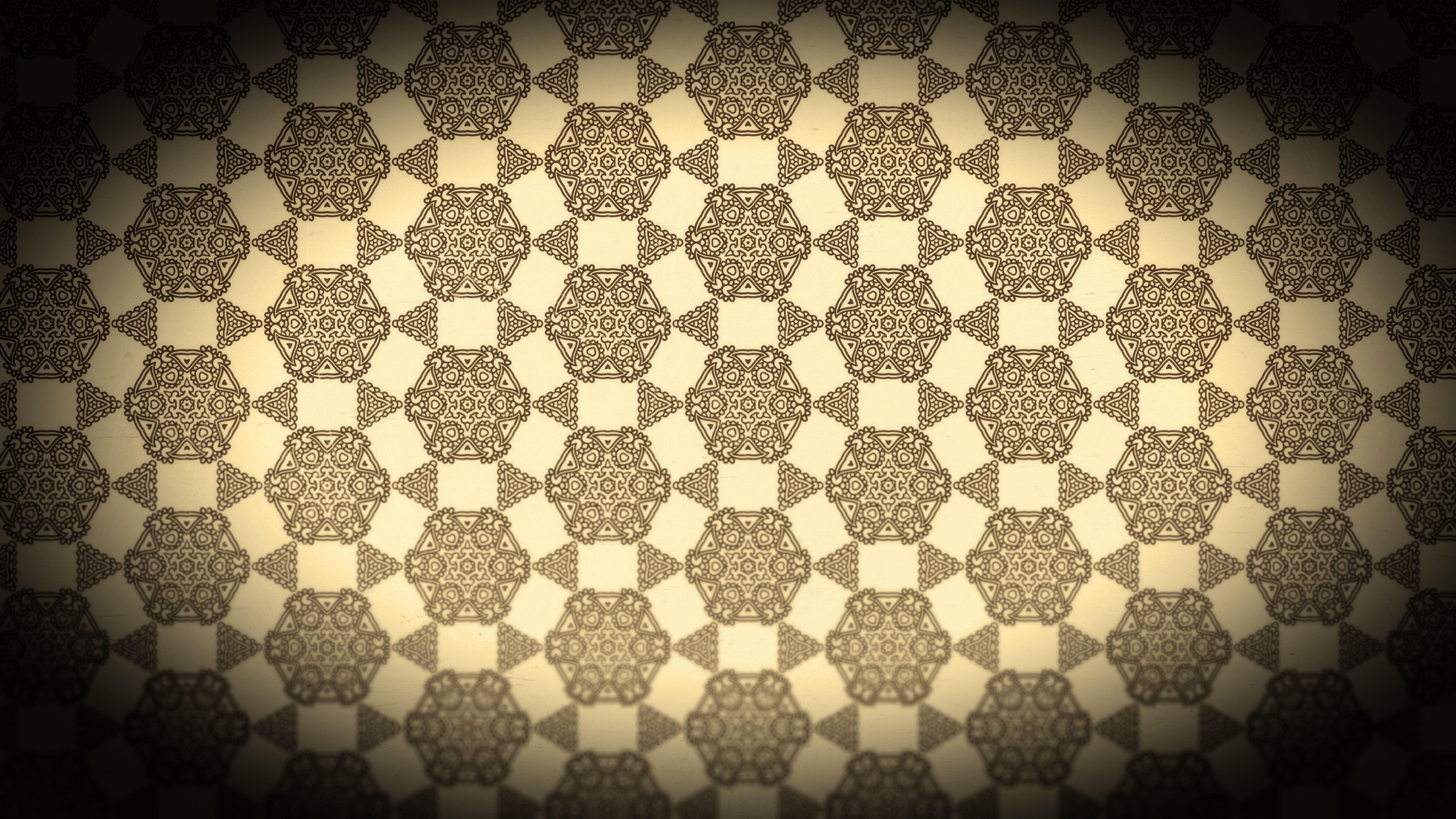 8000x4500 Free Black and Brown Vintage Floral Seamless Pattern Wallpaper Design Template