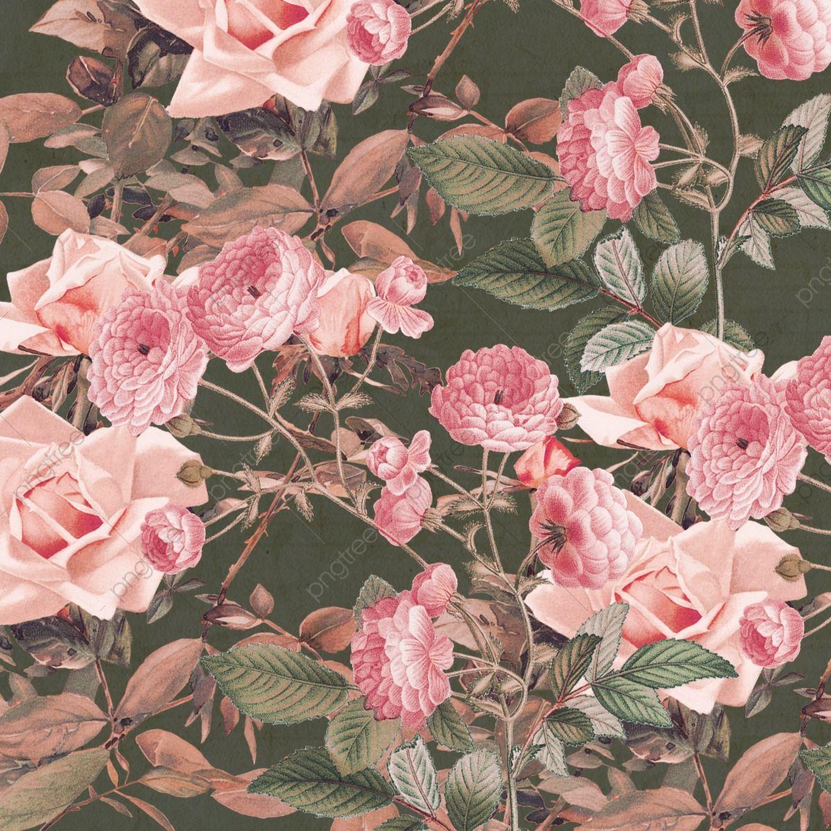 1200x1200 Vintage Floral Background Png, Vector, PSD, and Clipart With Transparent Background for Free Download