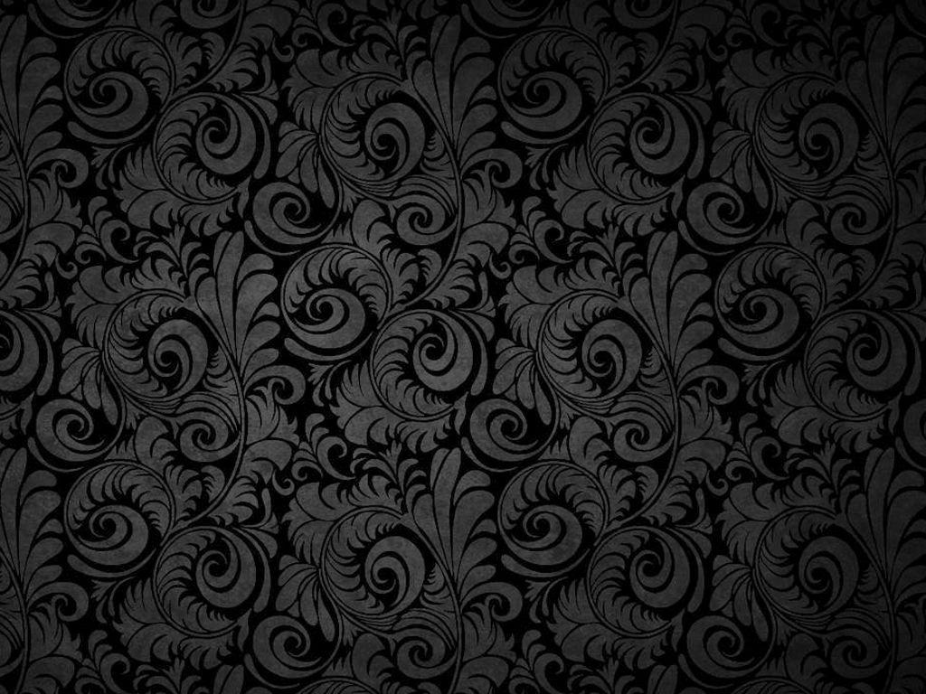 1024x768 Floral Wallpaper with Black Background