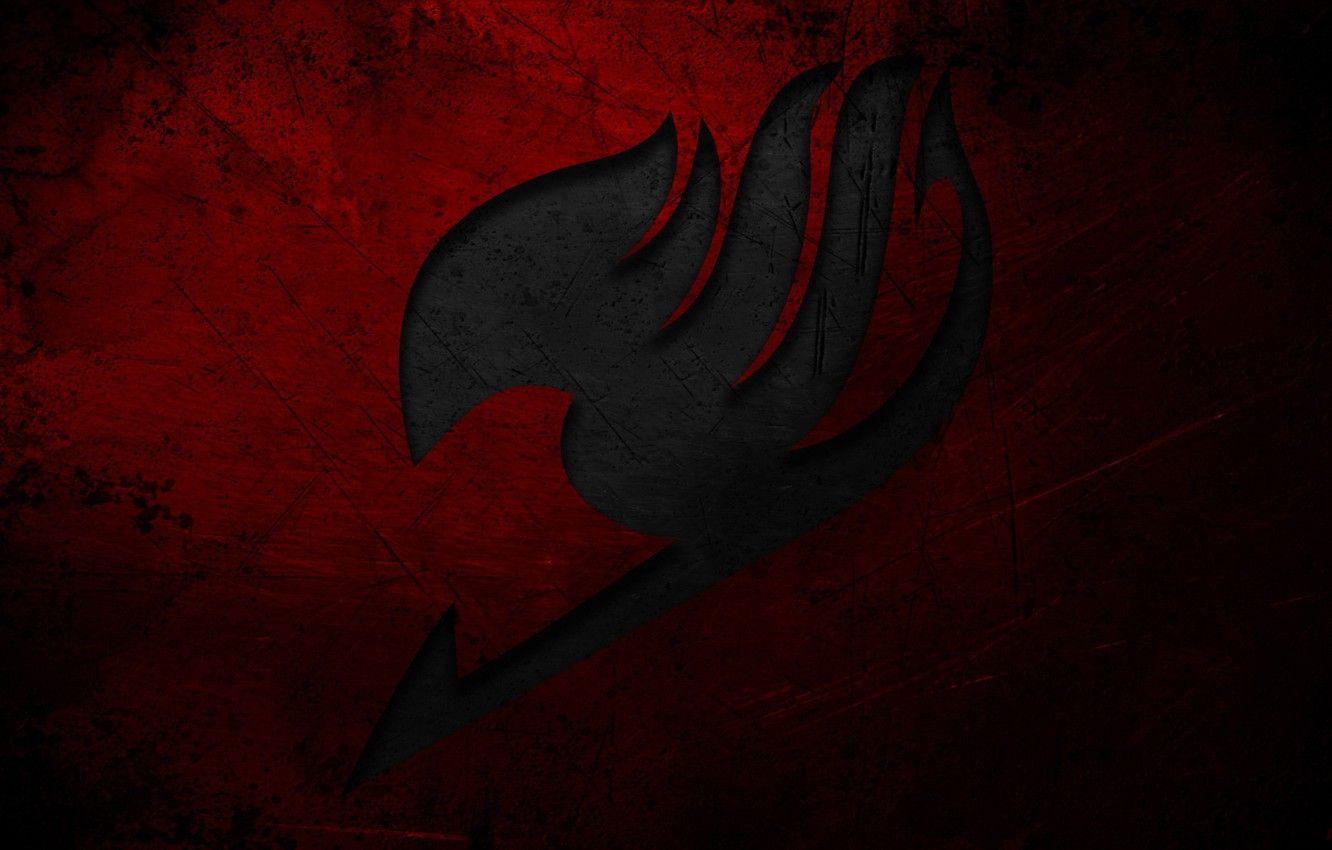 1332x850 Wallpaper red, logo, game, anime, fairy, manga, Fairy Tail, coat of arms, mahou, by jacktheknight image for desktop, section сёнэн