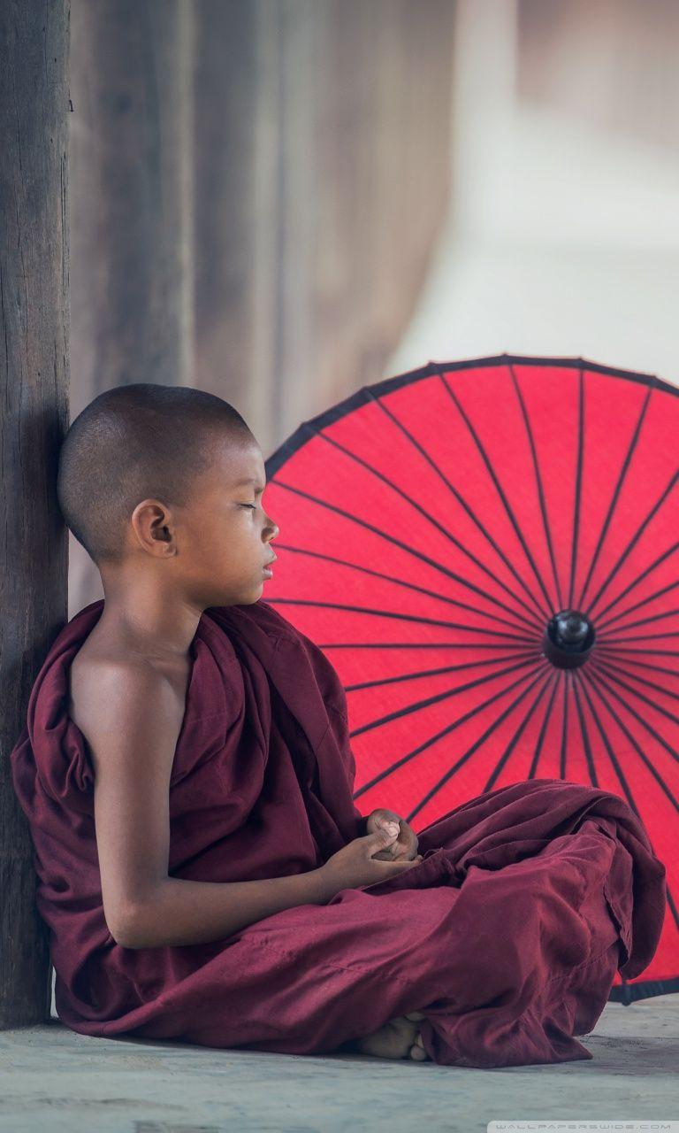 768x1280 Young Buddhist Monk Meditating Ultra HD Desktop Background Wallpaper for 4K UHD TV : Widescreen & UltraWide Desktop & Laptop : Multi Display, Dual Monitor : Tablet