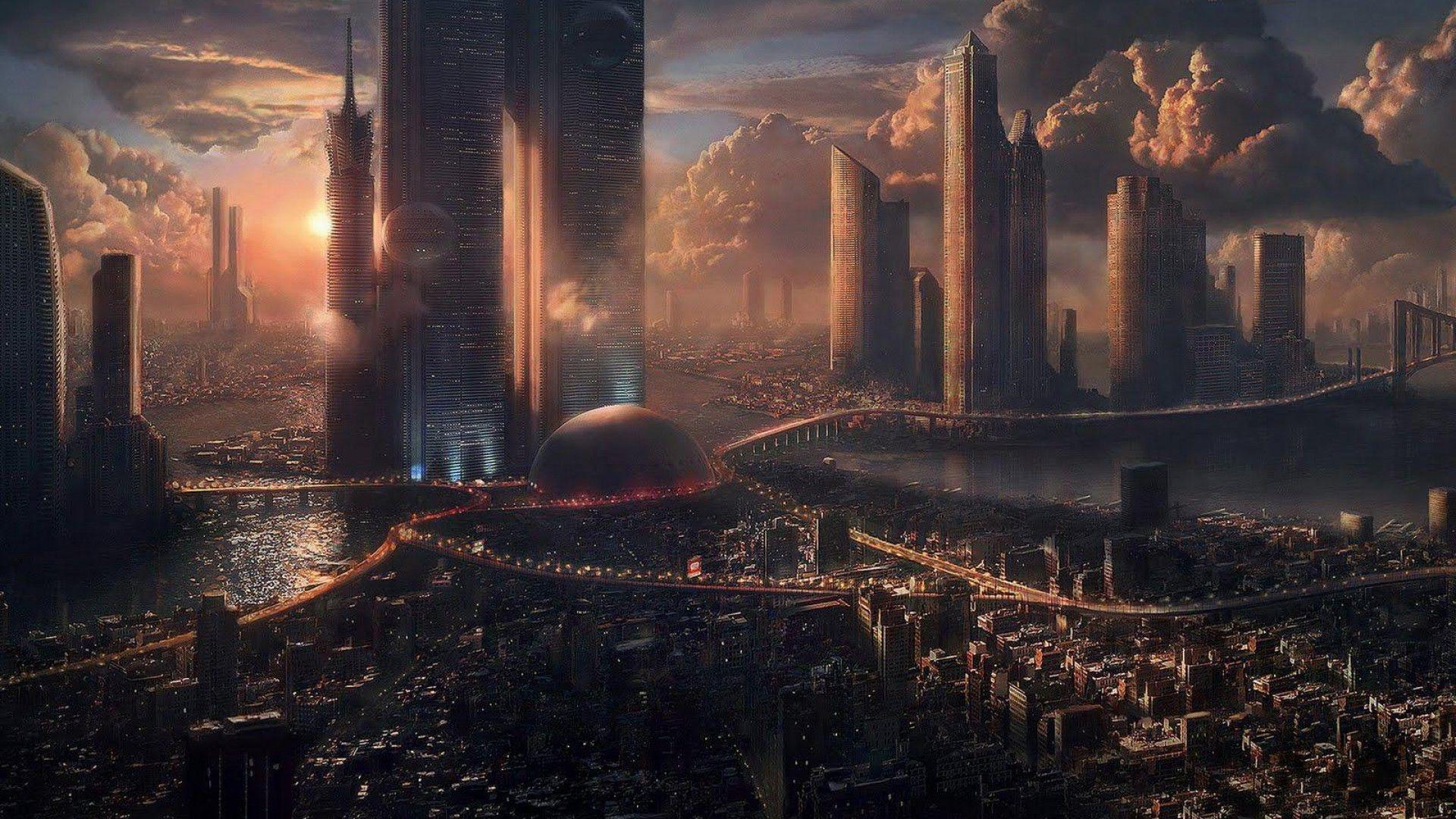 1920x1080 Free download Fantasy City Art HD Wallpaper Download 9039 Wallpaper HD [1920x1080] for your Desktop, Mobile & Tablet. Explore 3D Futuristic City Wallpaper. Futuristic Desktop Wallpaper, Futuristic Cities