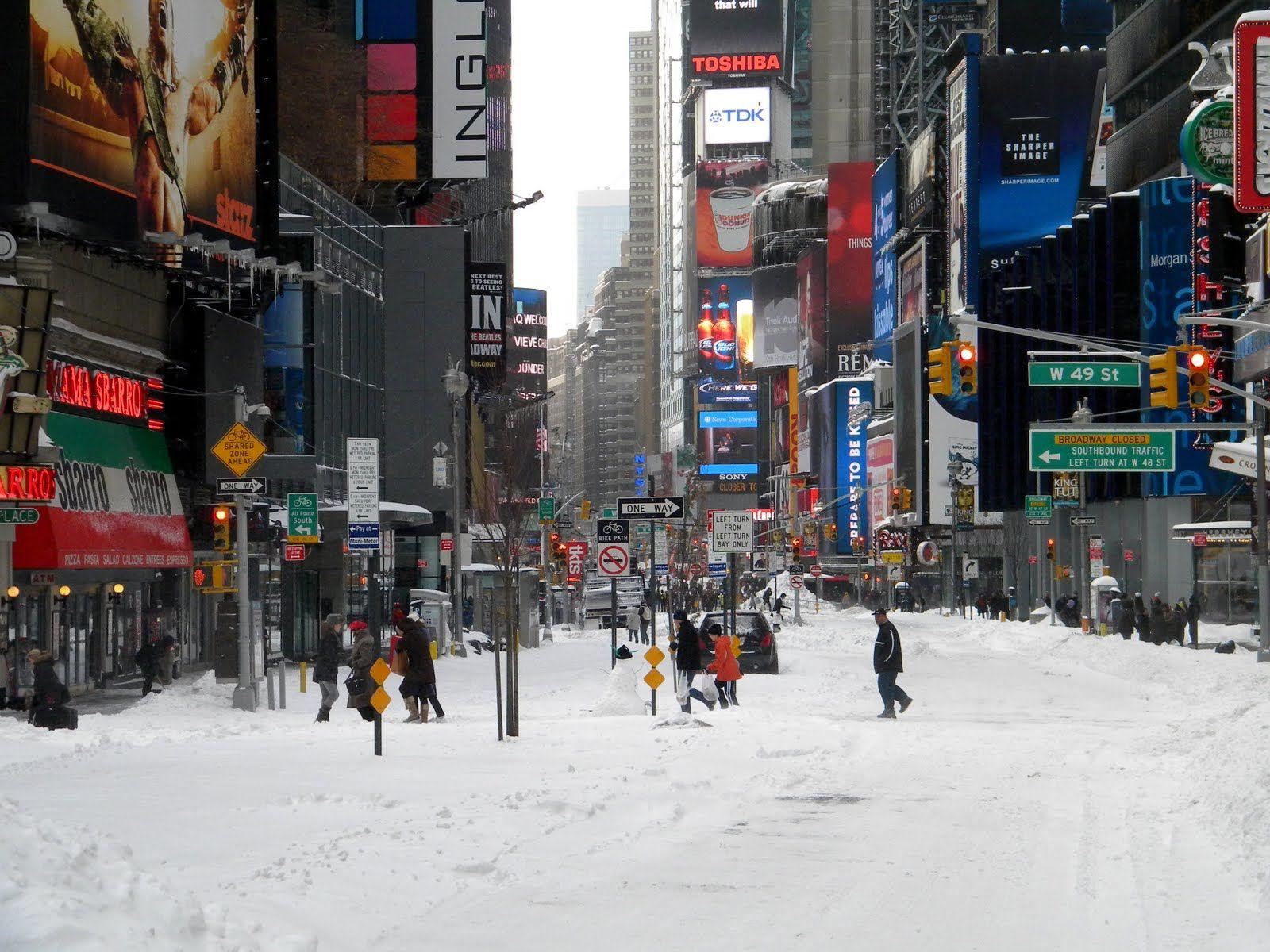 Times Square Snow Wallpapers Top Free Times Square Snow Backgrounds