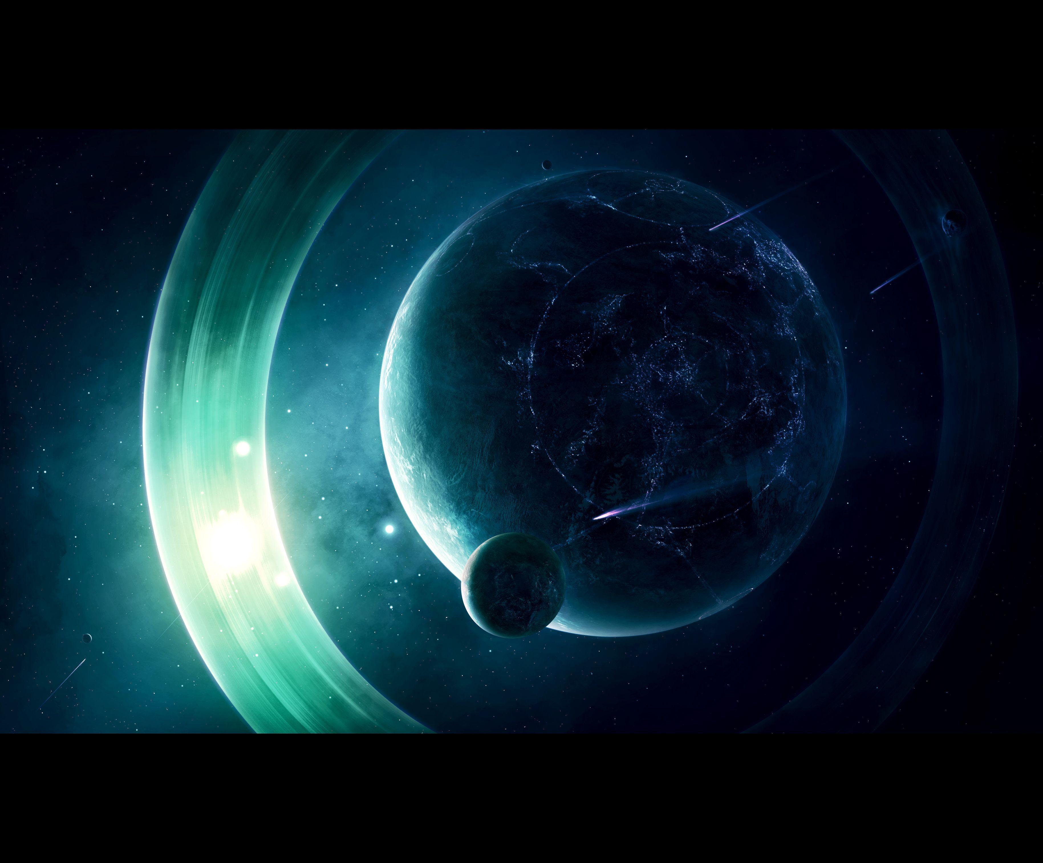 3658x3027 Emerald By Jesper Ullbing. Planets, Space Art, Space Planets