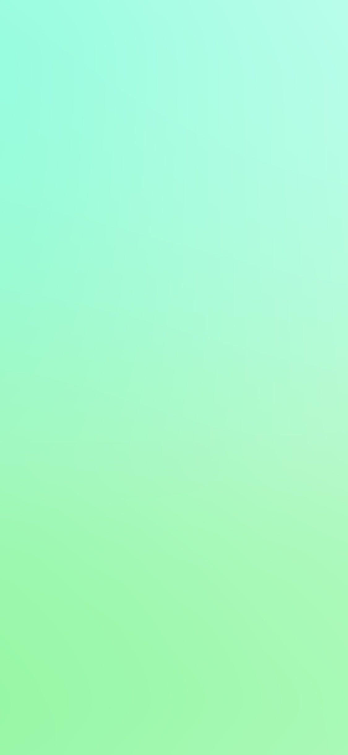 1125x2436 Cool Pastel Blur Gradation Mint Green Wallpaper