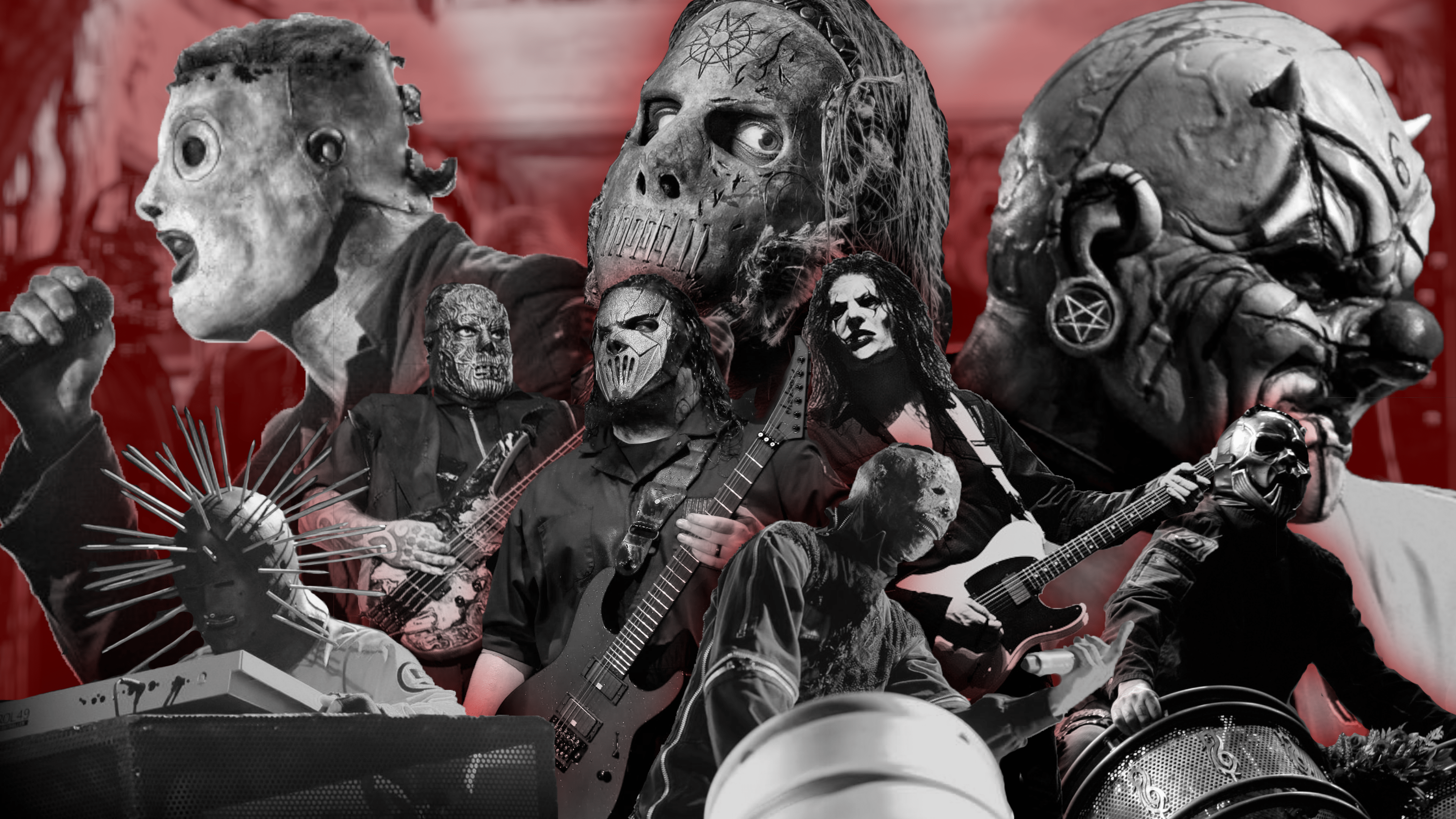 3840x2160 Đã tạo hình nền với ban nhạc với những chiếc mặt nạ yêu thích của tôi!  : Slipknot