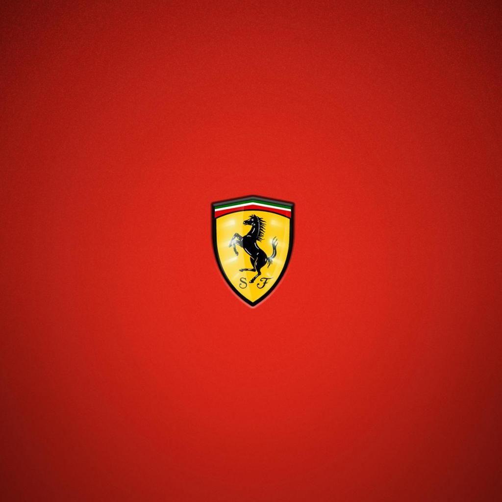 1024x1024 Ferrari Logo iPad Wallpaper Free Download