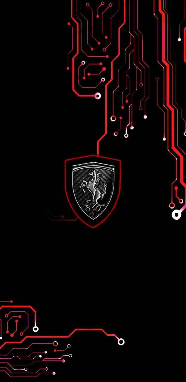 623x1280 Ferrari logo wallpaper