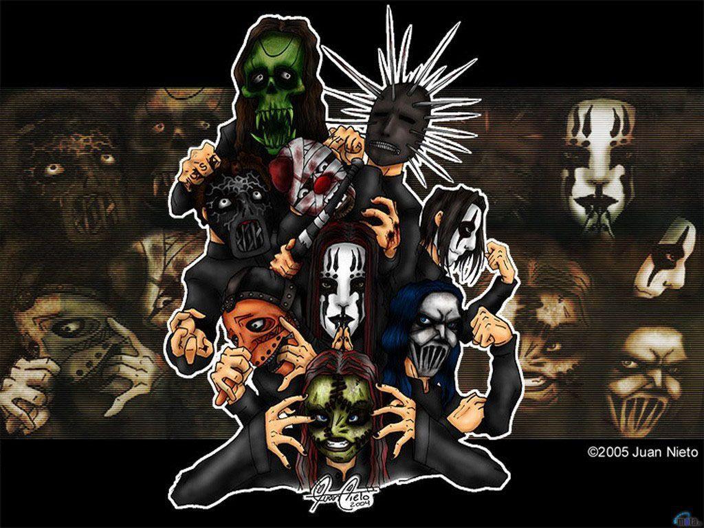 1024x768 Slipknot animated. Imagenes de rock metal, Imagenes de rock, Dibujos