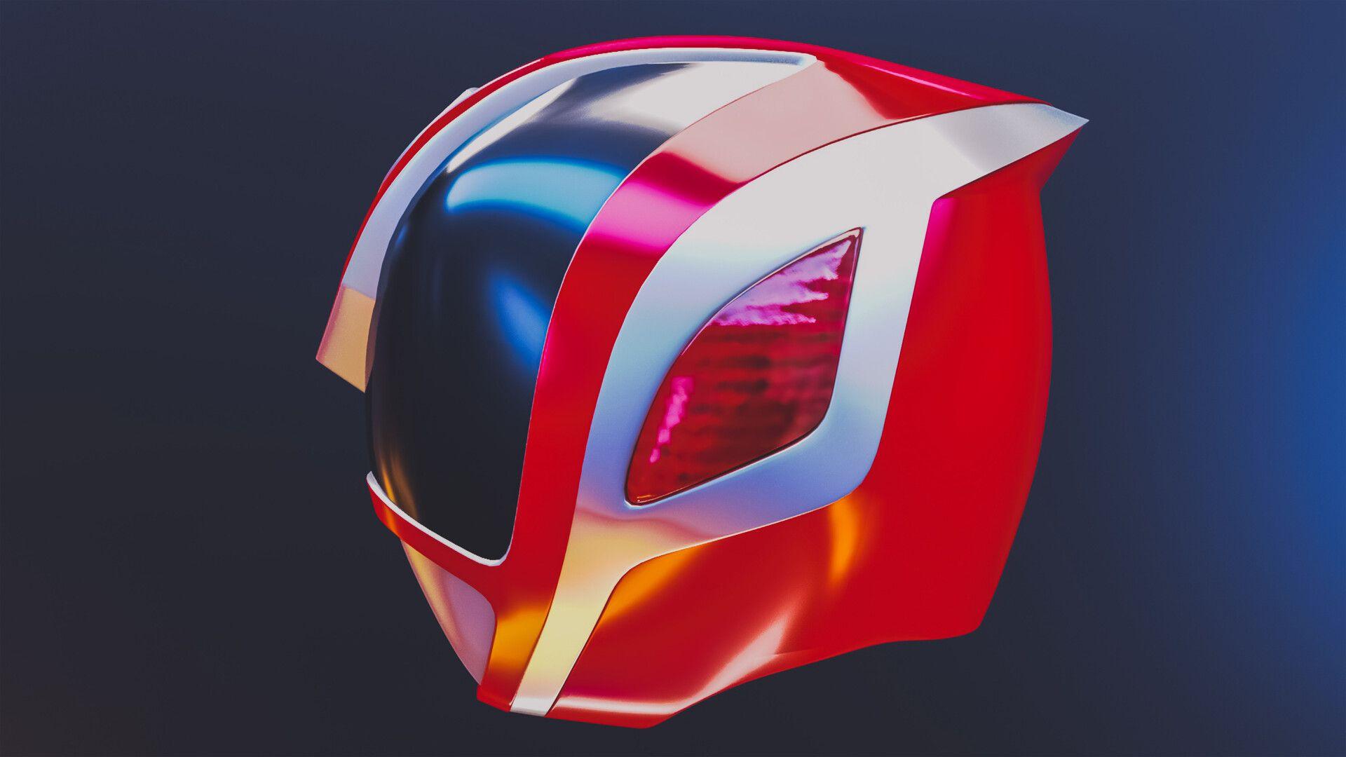 1920x1080 Spd Red Power Ranger Helmet 3D model, Viraj Shinde