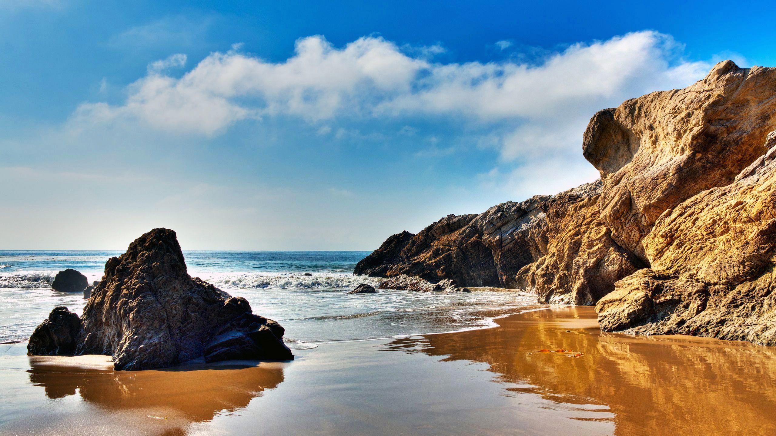 2560x1440 Pacific Ocean In Malibu, California .beach