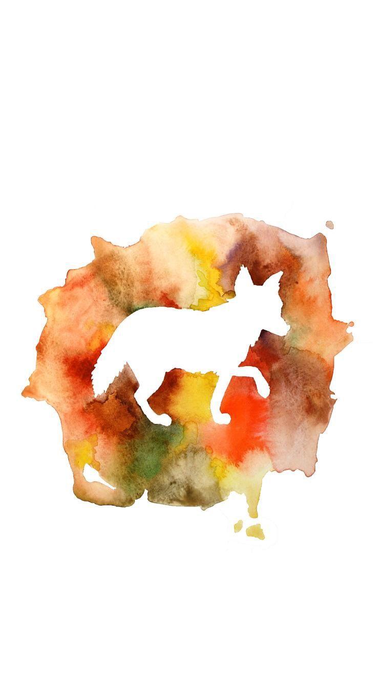 750x1334 Fox Wallpaper. Watercolor fox, Watercolor art prints, Art