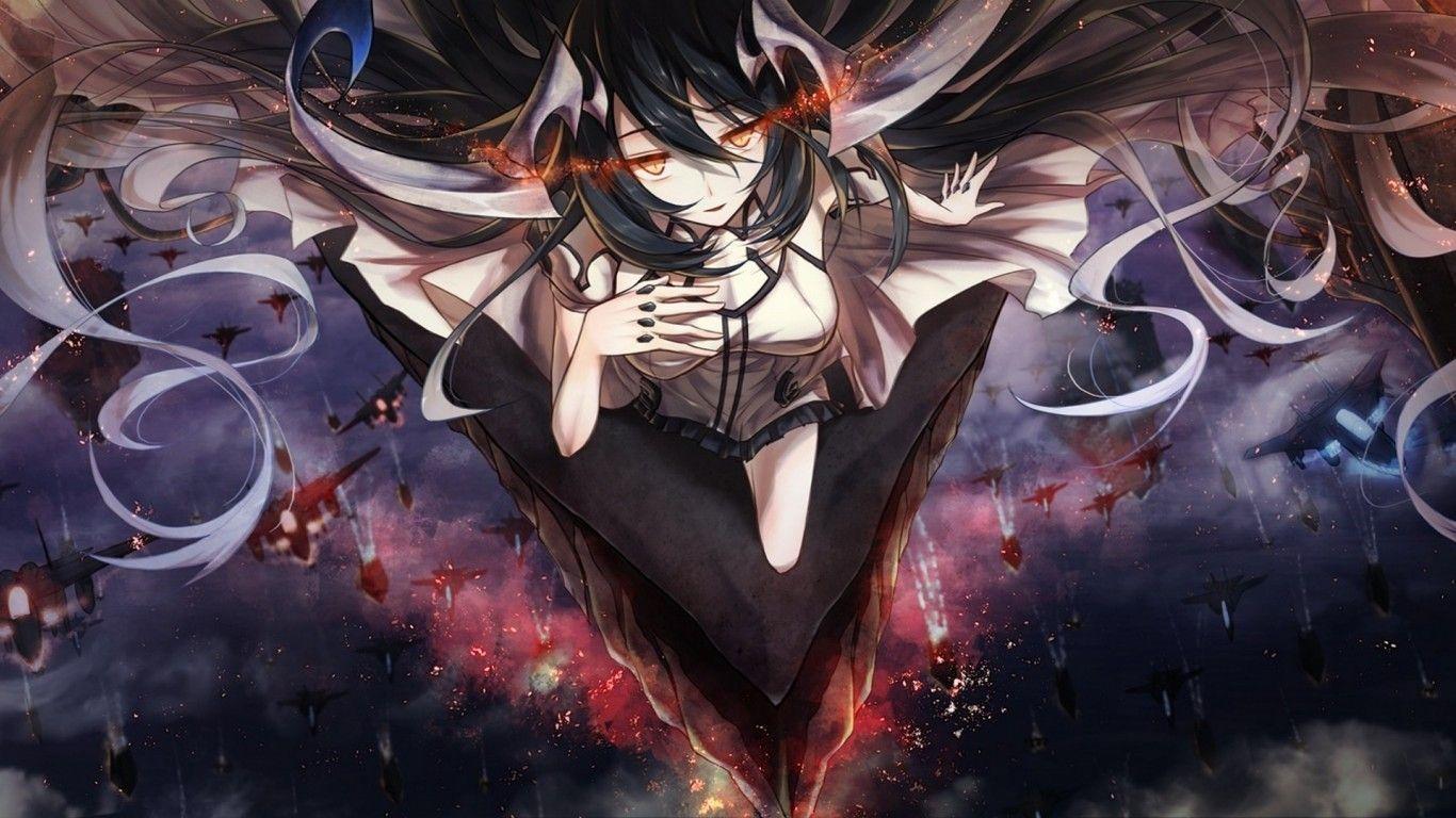 1366x768 Download wallpaper art, boyogo, kantai collection, anchorage water demon, girl