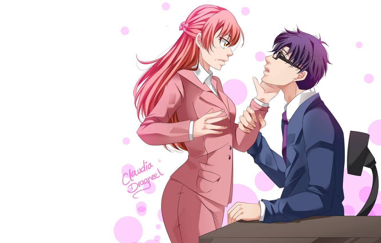 1332x850 Wallpaper girl, art, office, guy, gamer and fujoshi image for desktop, section прочее