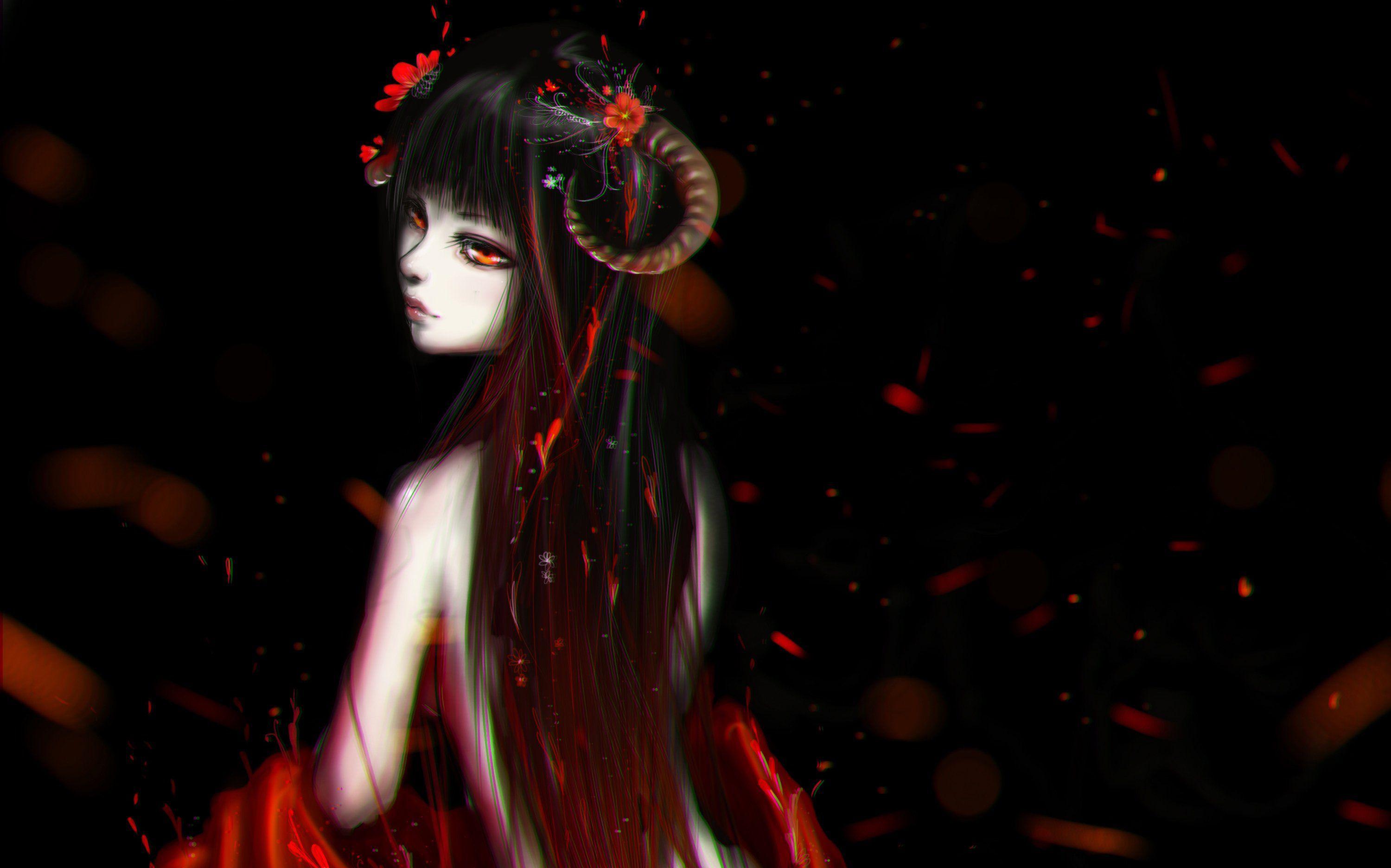 3000x1872 Anime Devil Girl Wallpaper
