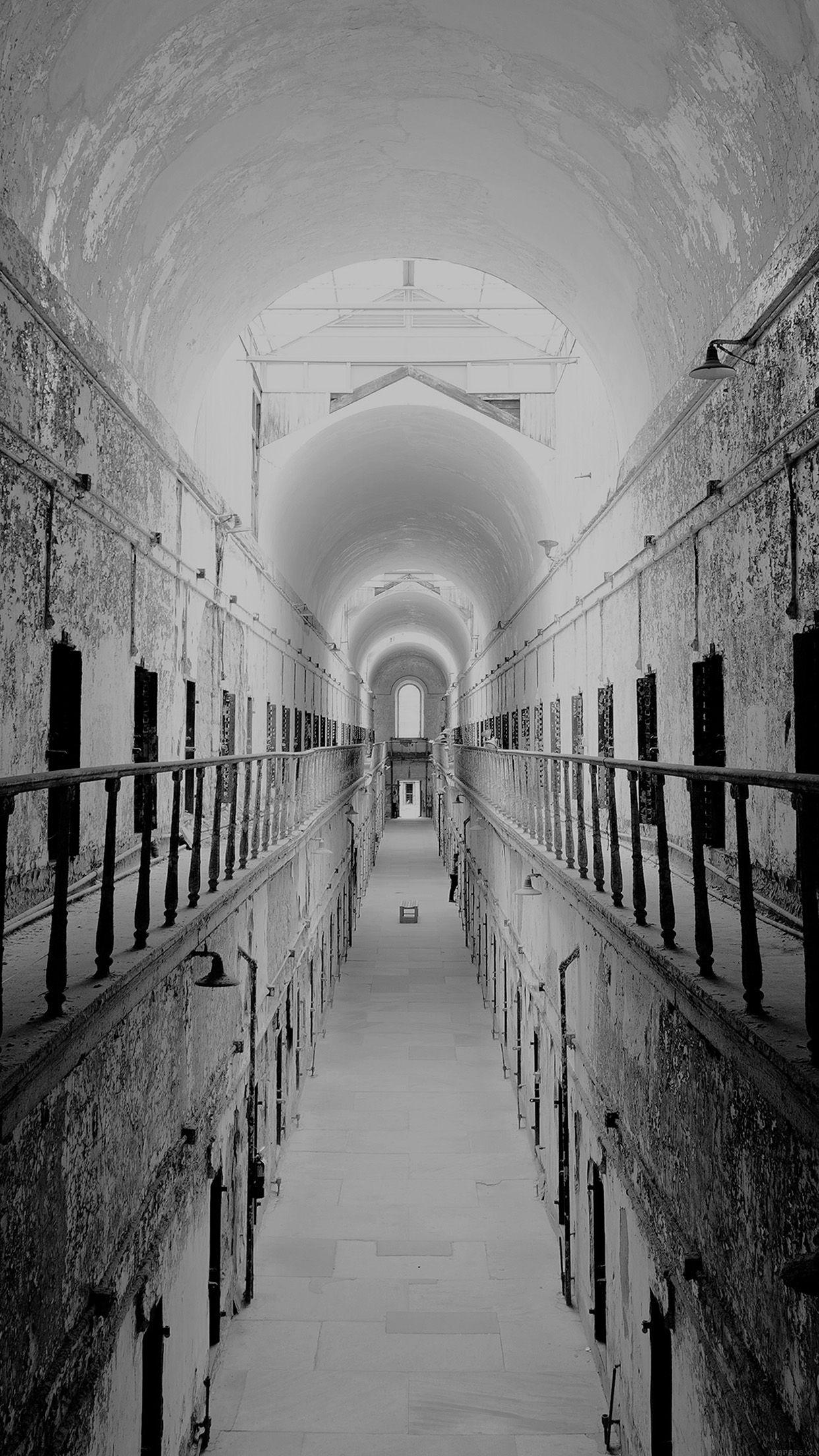 1242x2208 ↑↑TAP AND GET THE FREE APP! Hard Prison Black & White Old School