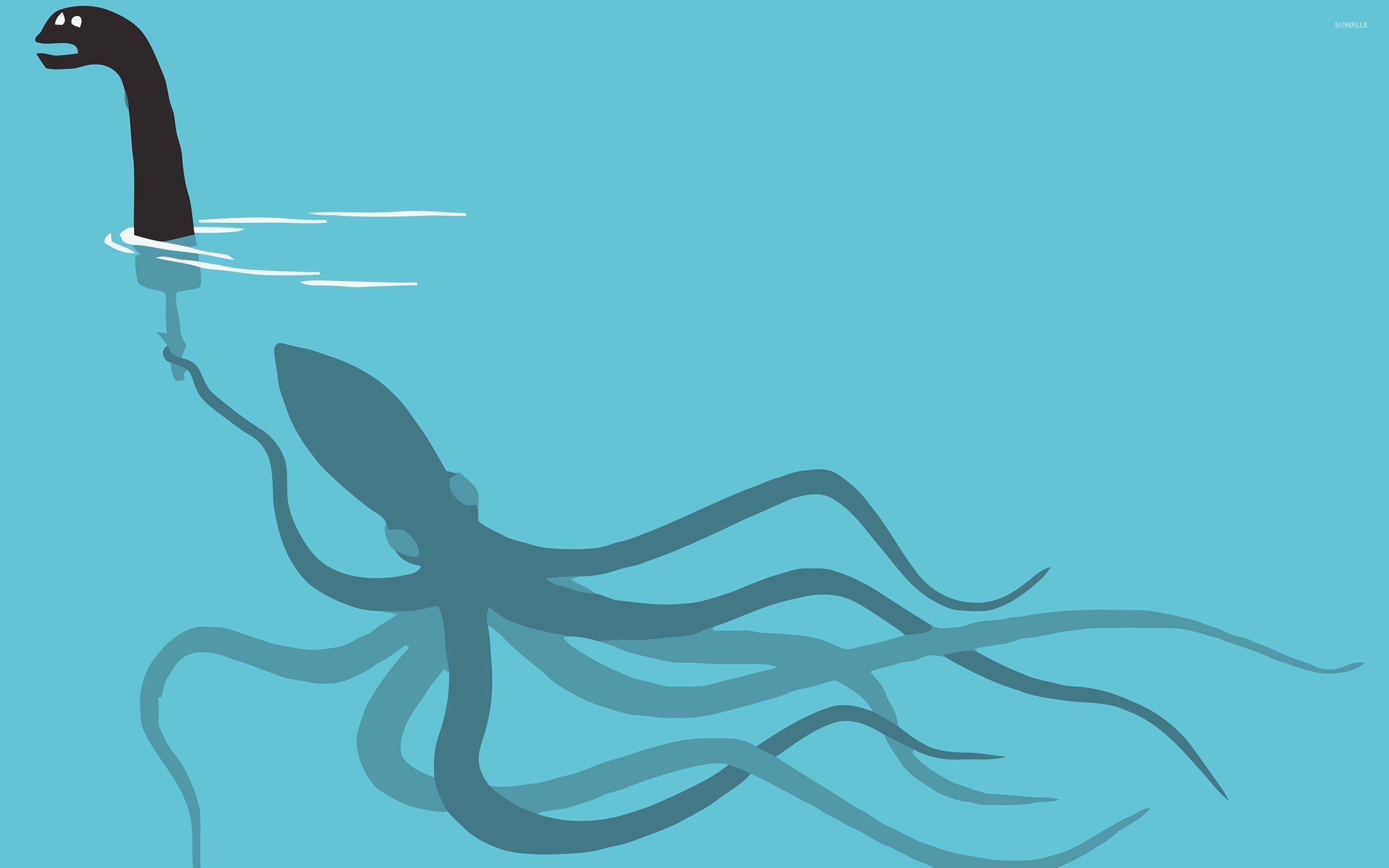 2560x1600 Cthulhu pretending to be the Loch Ness