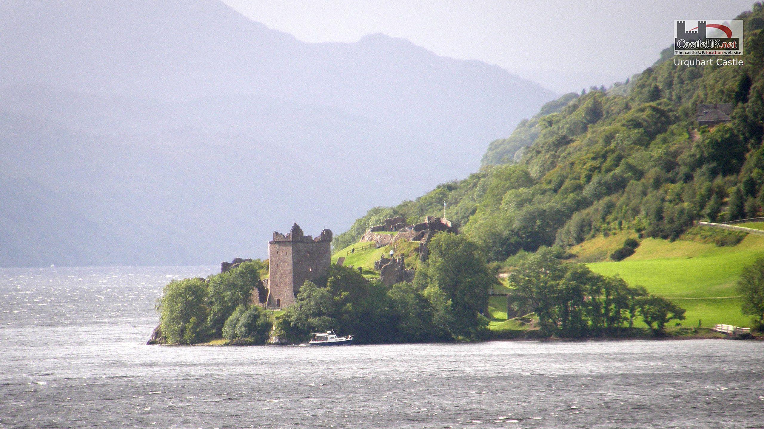 2560x1440 Download Free Urquhart Castle Loch Ness Computer Desktop PC Wallpaper Scottish Picture Image of Scotland For Aigust 2012 From Castle UK :- The Castles Location Website For Desktops PCs Laptop Netbook iPad