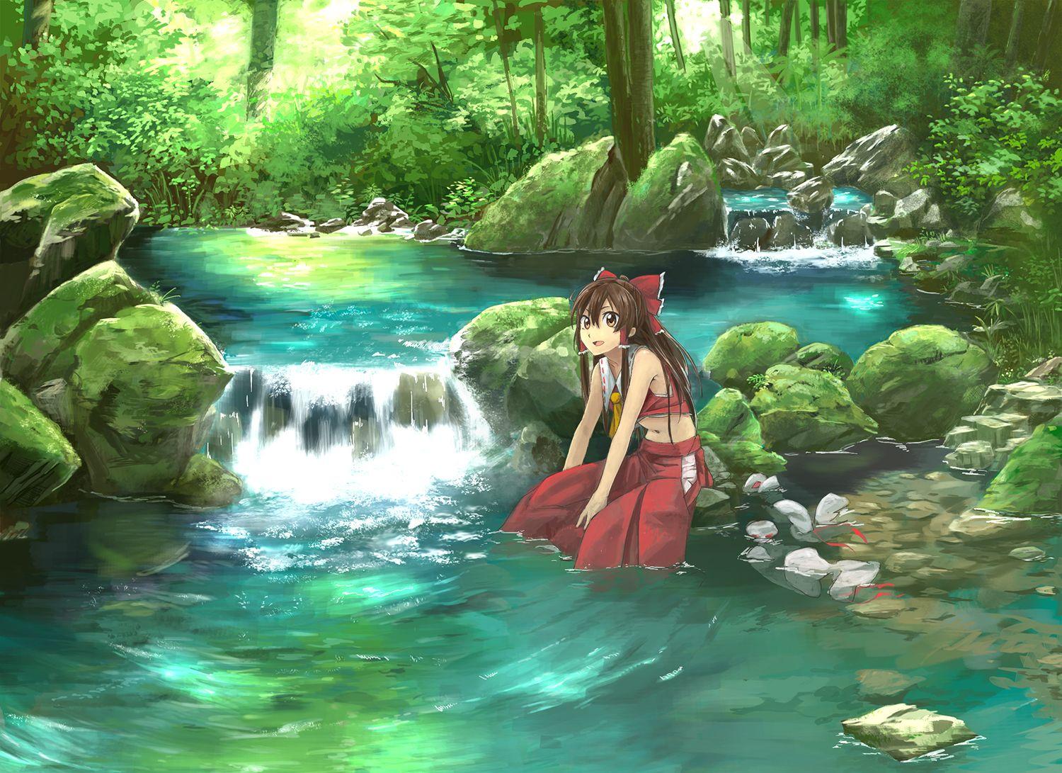 Anime River Scenery - img-omnom