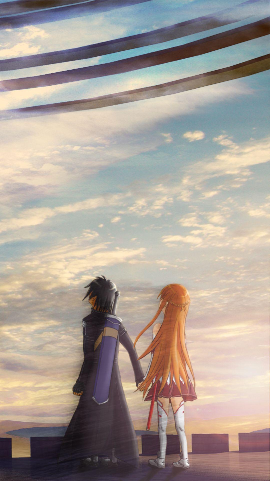 1080x1920 Asuna And Kirito iPhone