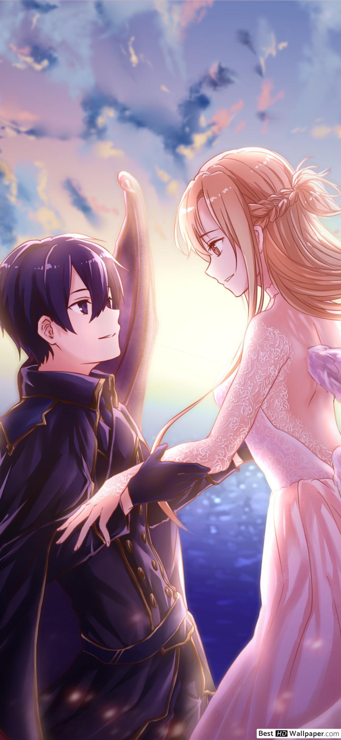 1125x2436 Sword Art Online & Asuna (DAWN) HD wallpaper download