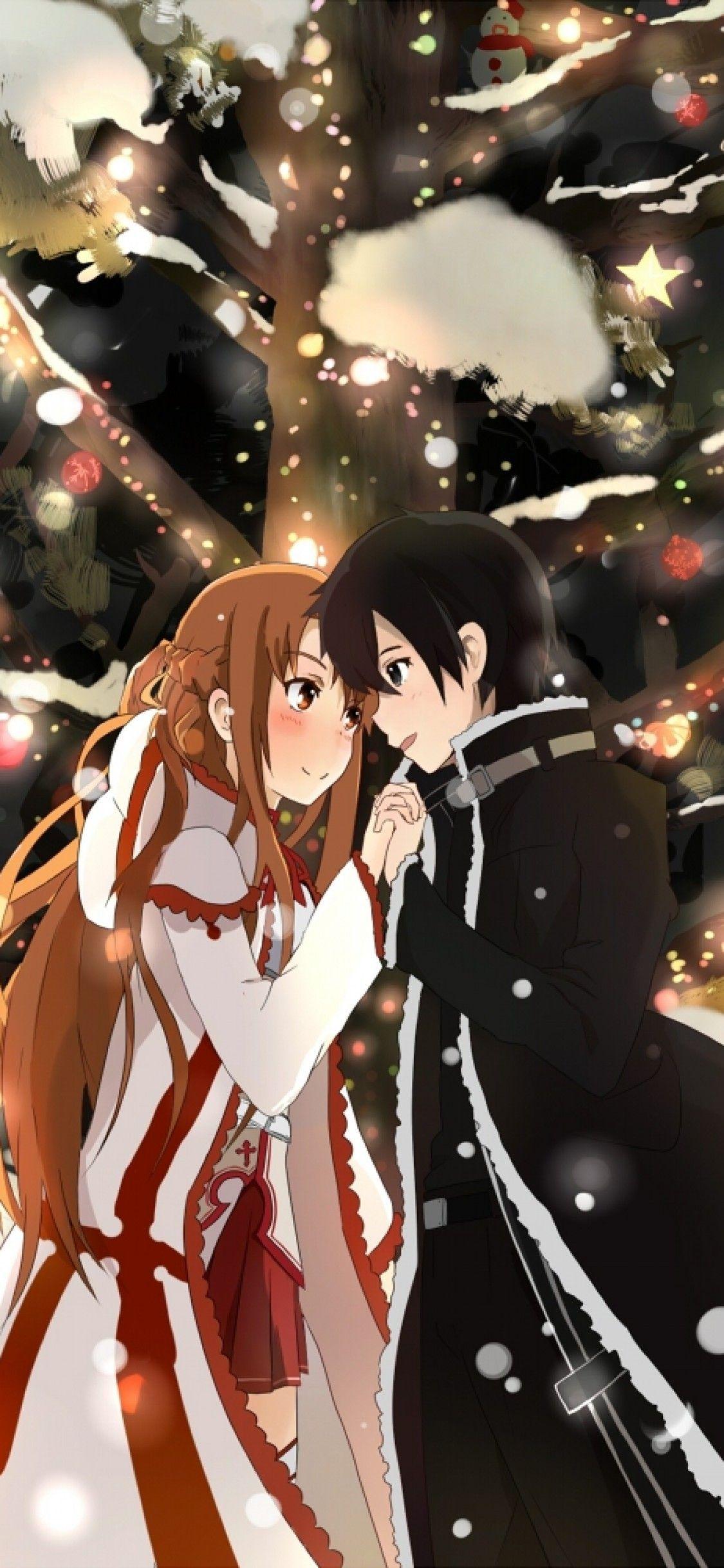 1125x2436 Download 1125x2436 Asuna X Kirito, Sword Art Online, Yuuki Asuna, Kirigaya Kazuto, Couple Wallpaper for iPhone X