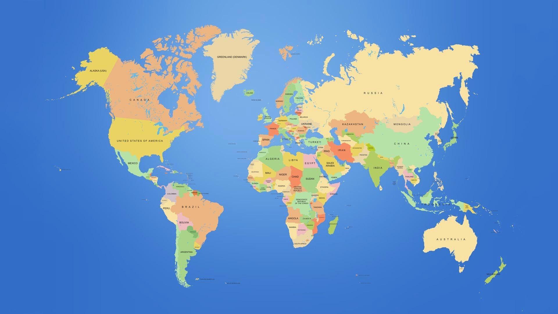 1920x1080 Asia Map Full HD Image Wallpapercave Pc Wallpaper Earth Map Wallpaper For Mobile Canada Map Desktop W. World map printable, World map picture, World map wallpaper