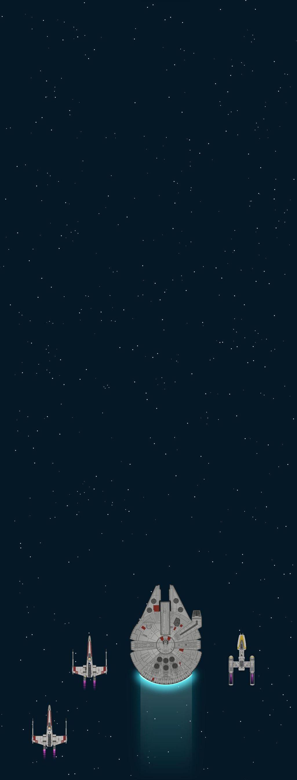 1025x2687 Millenium Falcon Wallpaper