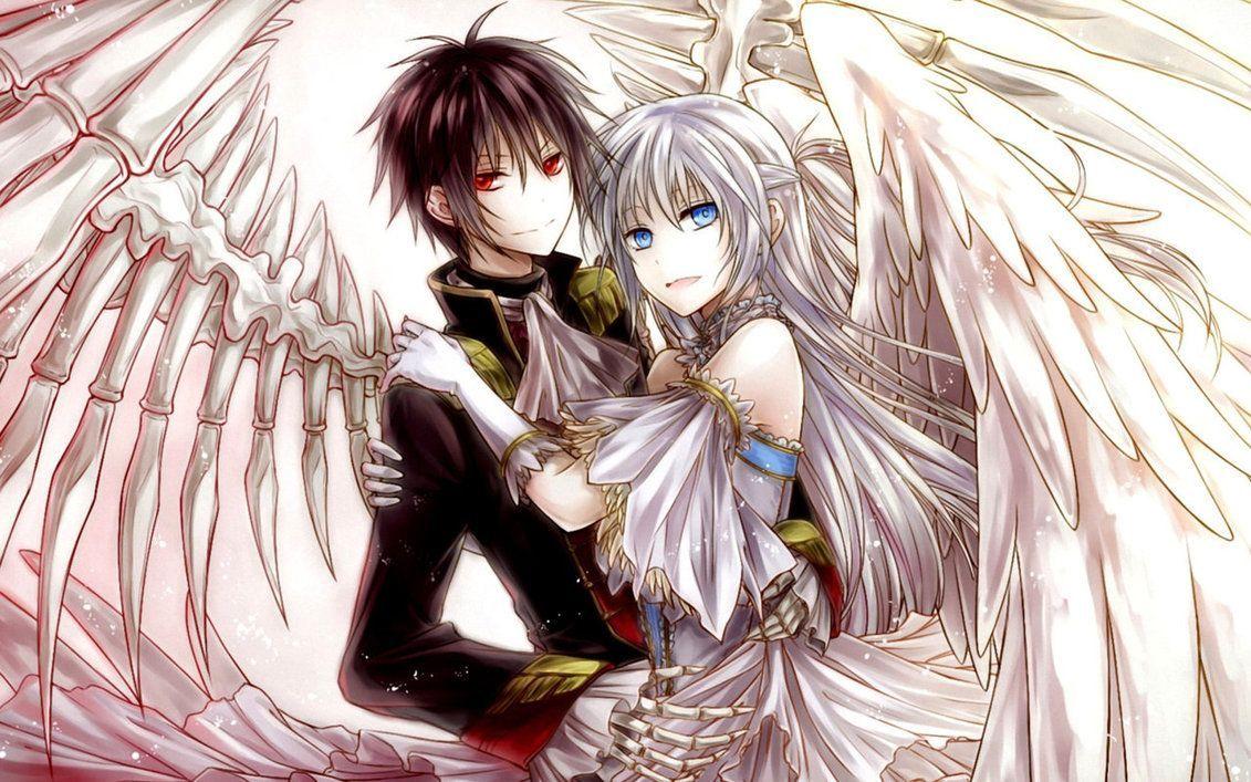 1131x707 Angel Demon Anime