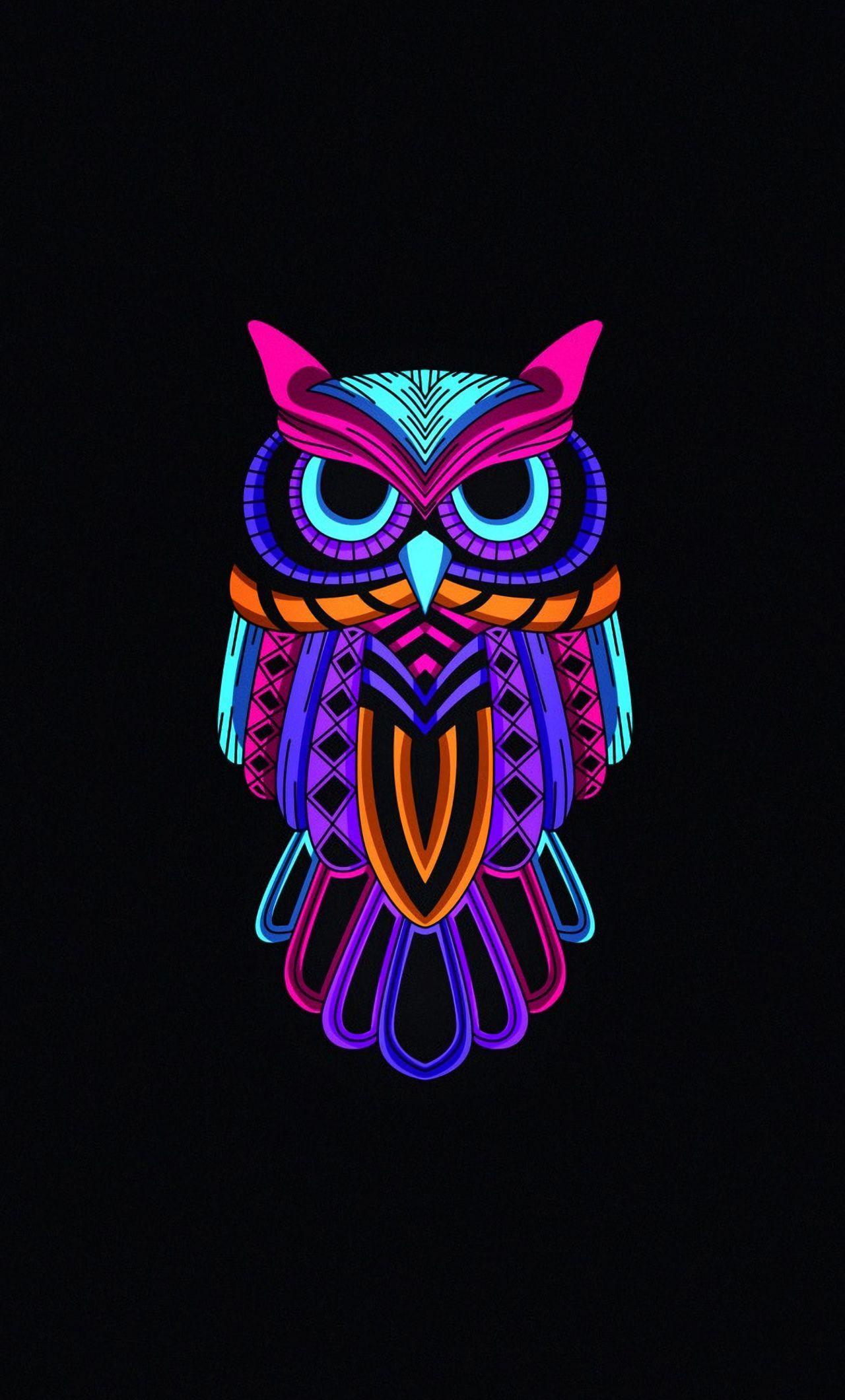 1280x2120 Owl Minimal Dark 4k iPhone HD 4k Wallpaper, Image, Background, Photo and Picture