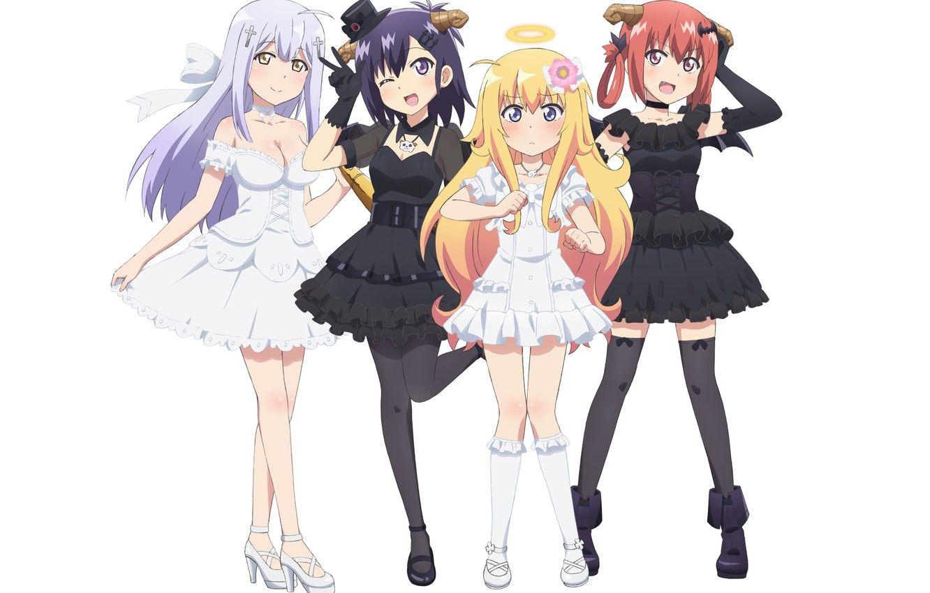 1332x850 Wallpaper devil, anime, angel, japanese, bishojo, Gabriel, tenshi, oni, Gabriel DroupOut image for desktop, section сёдзё