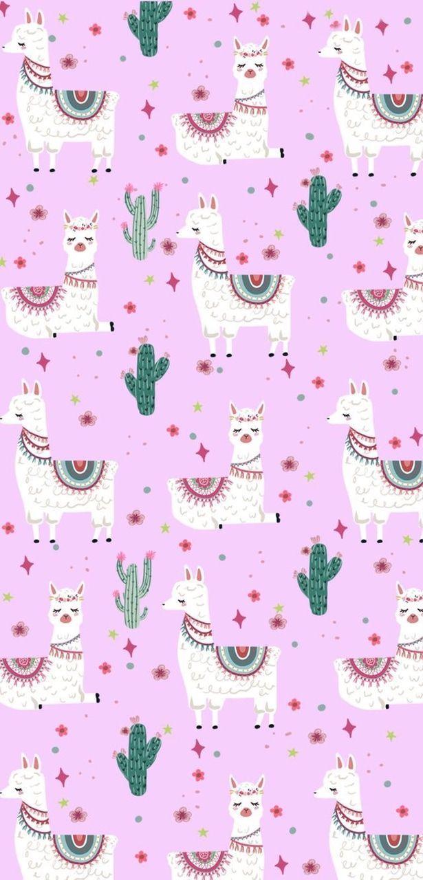 615x1280 wallpaper, lhama, iphone and pink