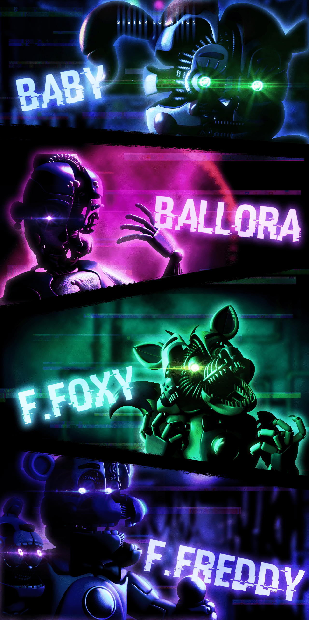 1280x2562 FNaF SFM Sister Location wallpaper
