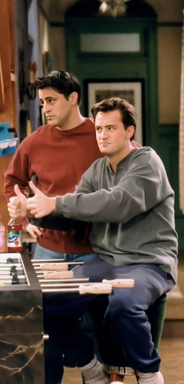 joey with chandler's clothes